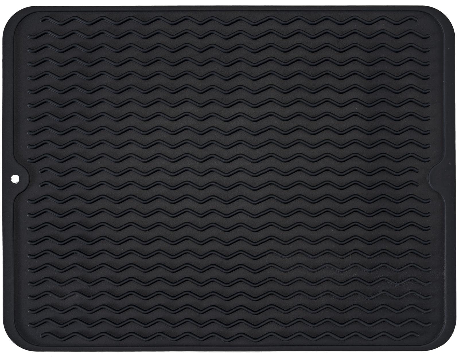 Silicone Dish Drying Mat, Non-Slip Easy Clean Sink Mat Large Heat-resistant Dish Drainer Mat for Kitchen Counter, Sink, Refriger