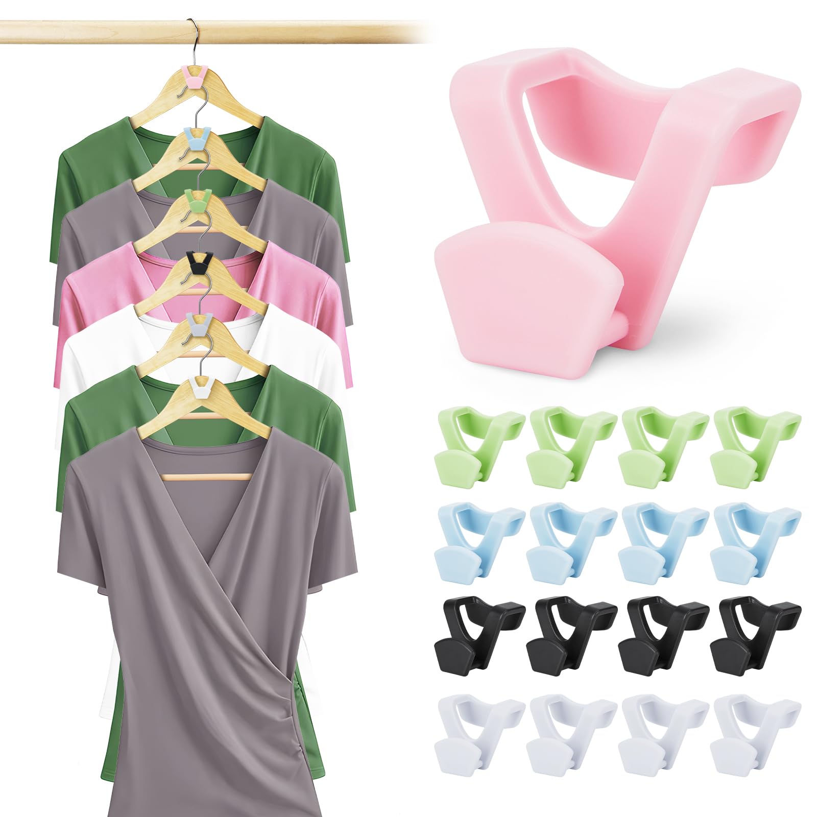 Smartor Clothes Hangers Connector Hooks - 60 Pack, Space Saving Hangers For Closet Organizers And Storage, Dorm Room Essentials