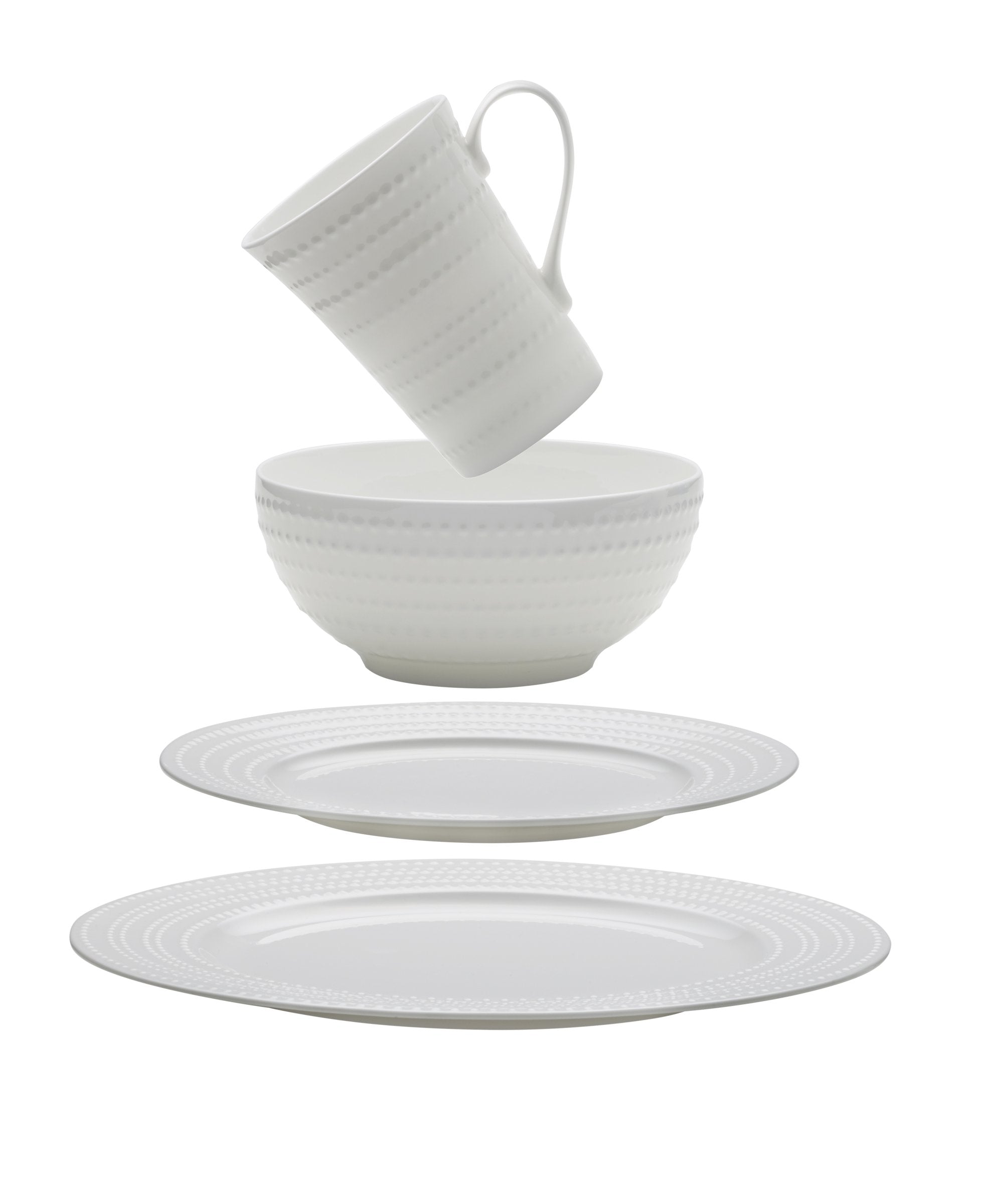 Mikasa Nellie 16-Piece Dinnerware Set, Service for 4 White