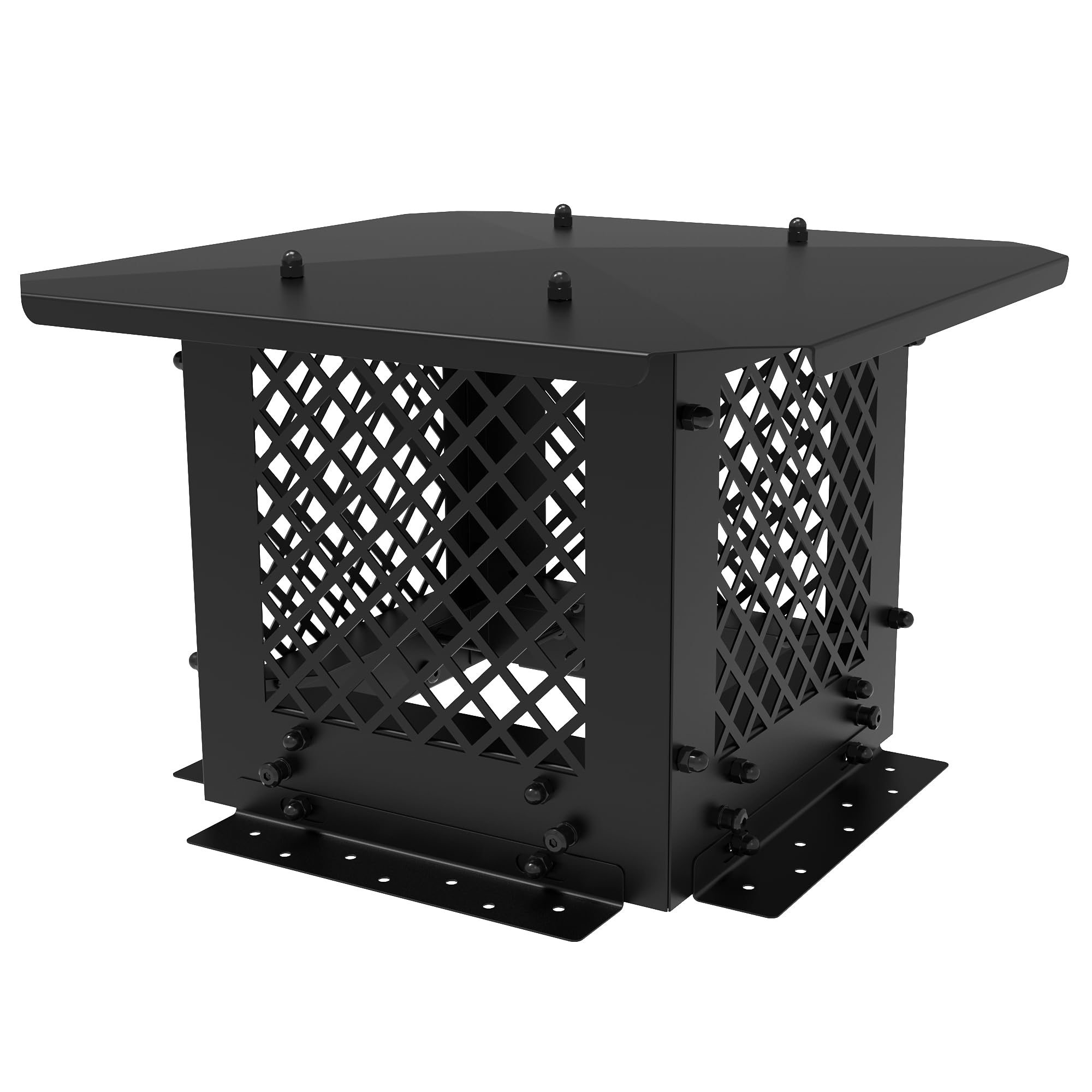 Hahaemall Chimney Cap, 10'' X 10'' Chimney Cover, Chimney Rain Caps, Fireplace Chimney Caps For Outside To Fit Existing Clay Flu