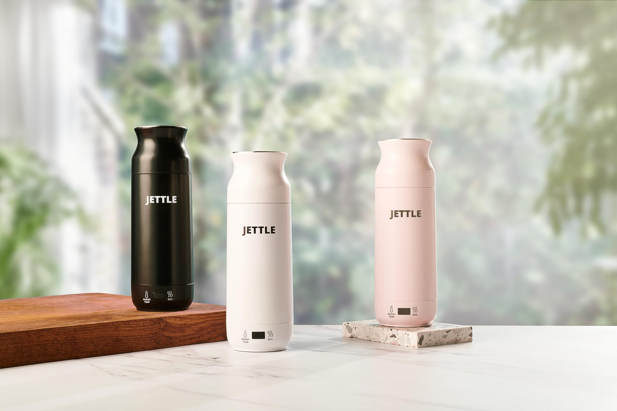Jettle Electric Kettle - Travel Portable Heater For Coffee Tea Milk Soup - Stainless Steel Travel Water Boiler Tea Pot With Temp