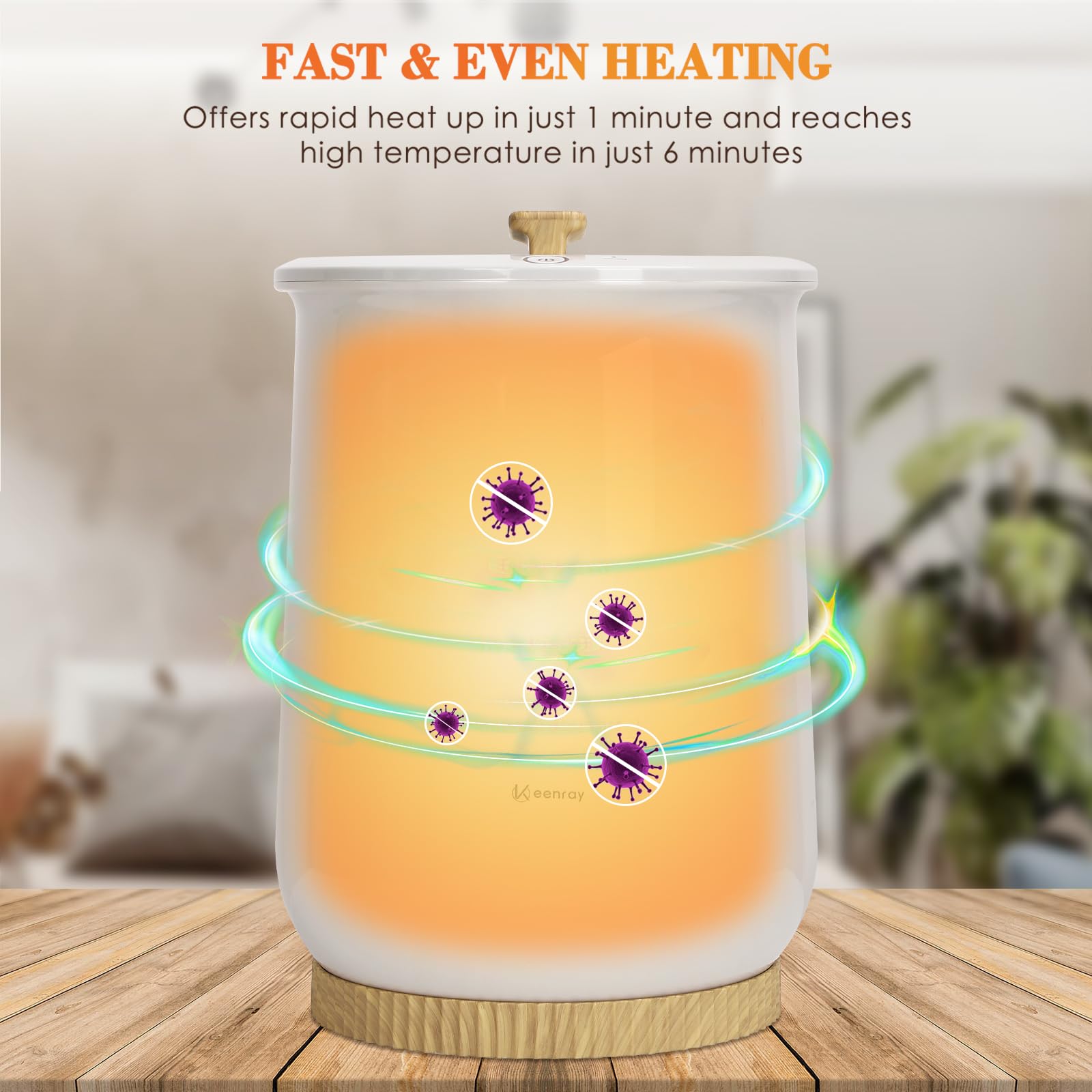 Keenray Bucket Towel Warmers, Luxury Towel Warmer, Large Towel Warmer For Bathroom, Auto Shut Off, Fits Up To Two 40''X70'' Over