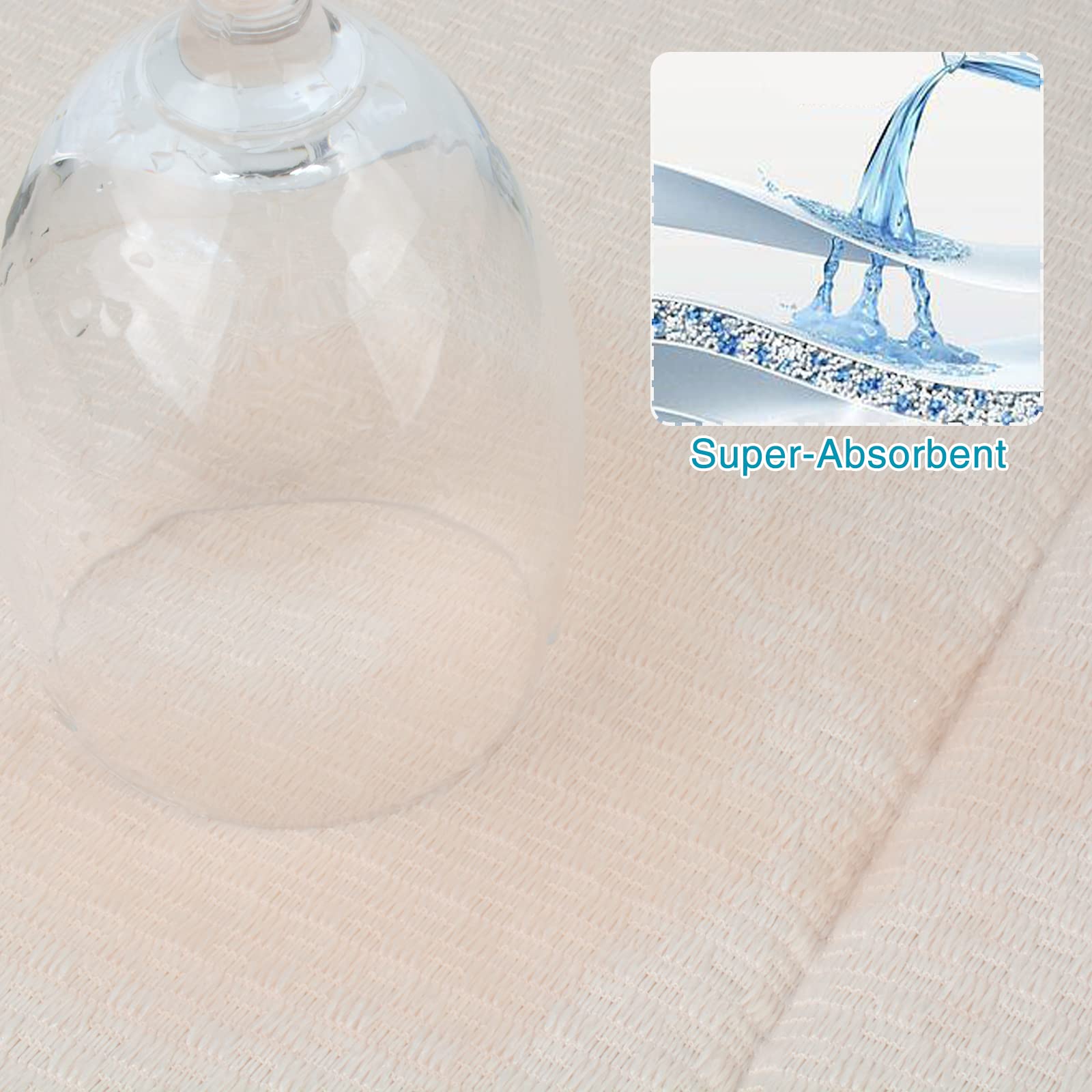 Sinland Microfiber Dish Drying Mat Super Absorbent Dish Drying Rack Pads Kitchen Counter Mat (16Inch X 18Inch, Creamx2)