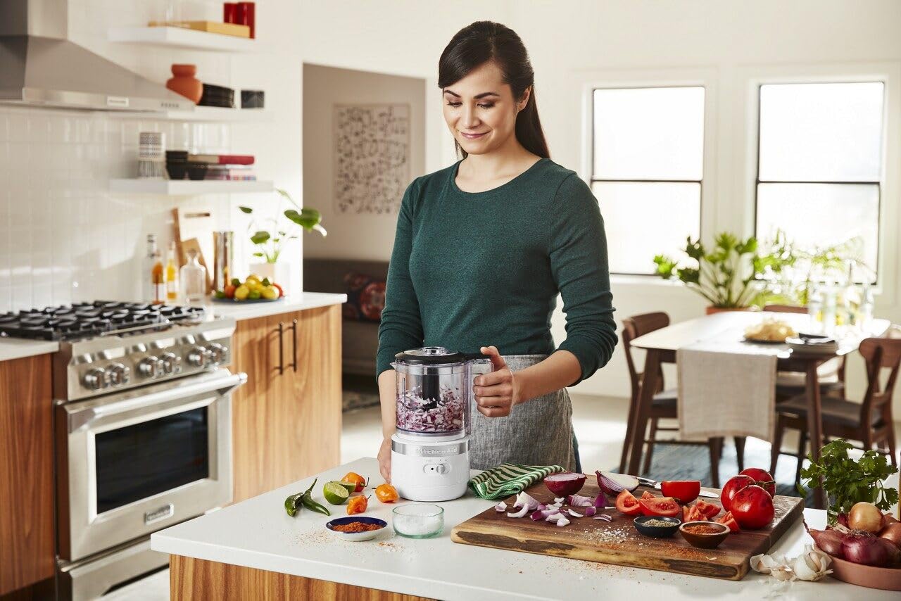 KitchenAid 5 Cup Cordless Food Chopper, White