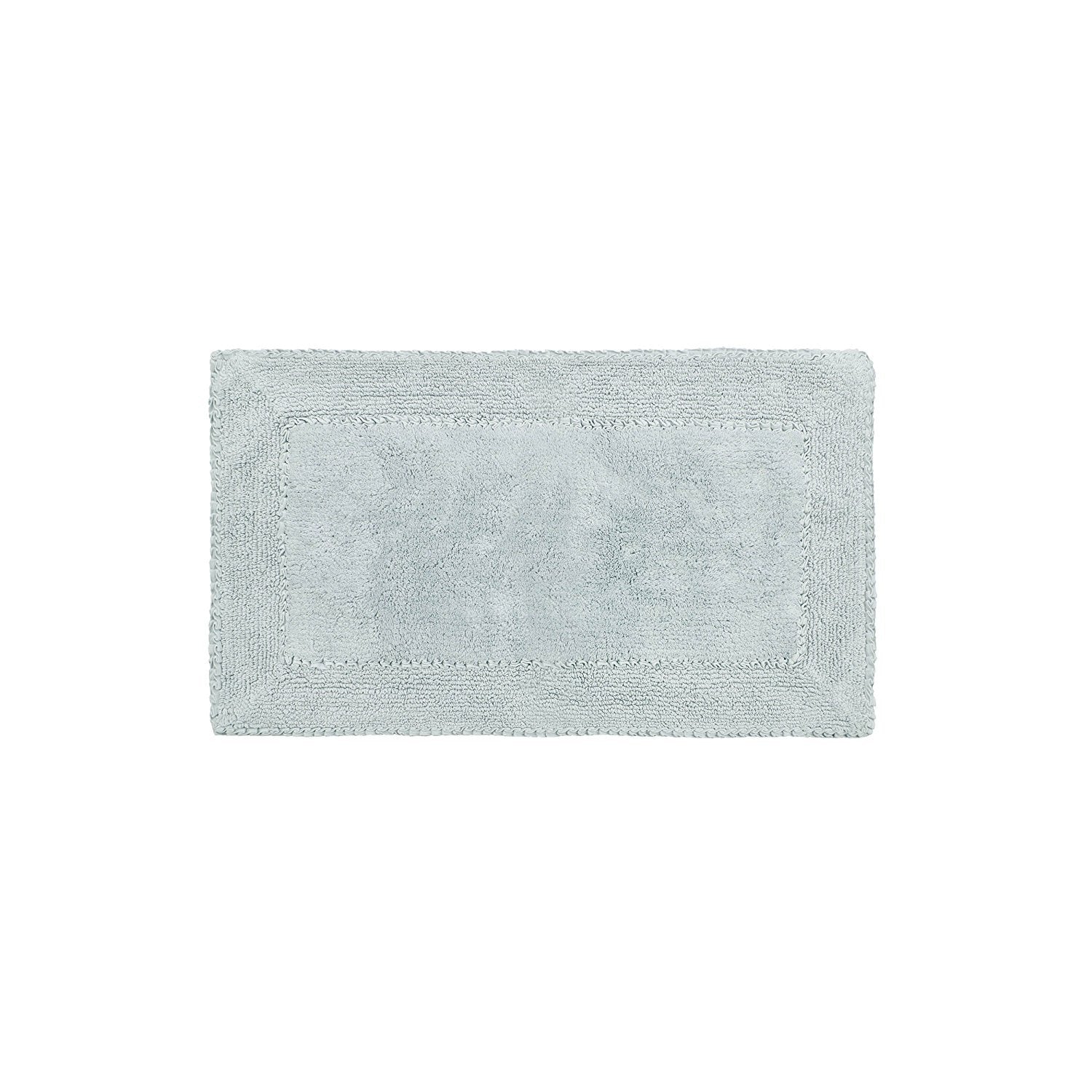 Laura Ashley Ruffle Cotton 17'' X 24'' Bath Rug, Aqua