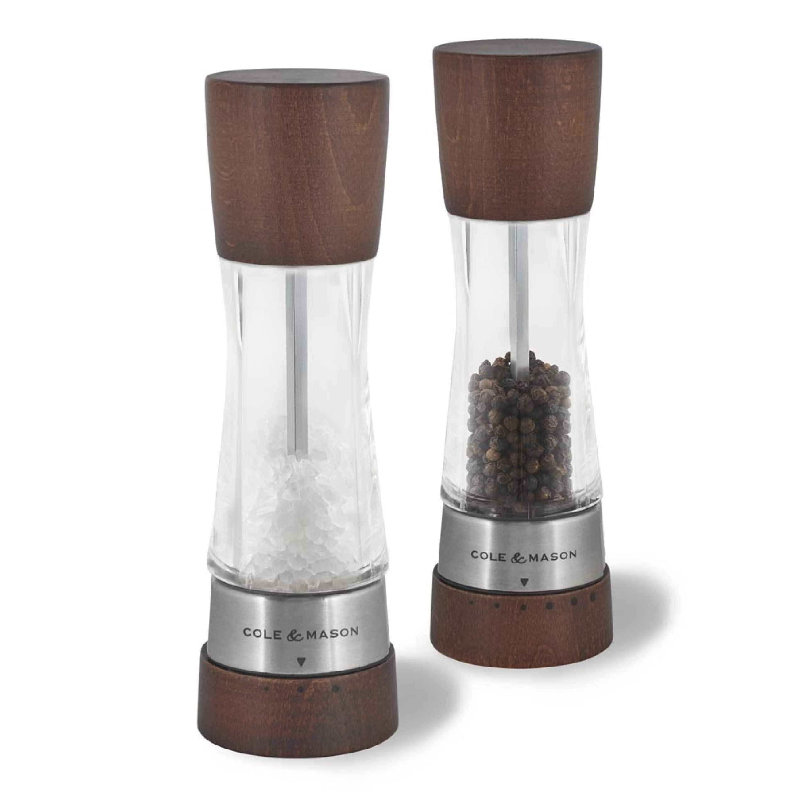Cole & Mason Derwent Salt & Pepper Mill Gift Set - Salt And Pepper Grinders - Refillable Seasoning And Spice Tools - Adjustable