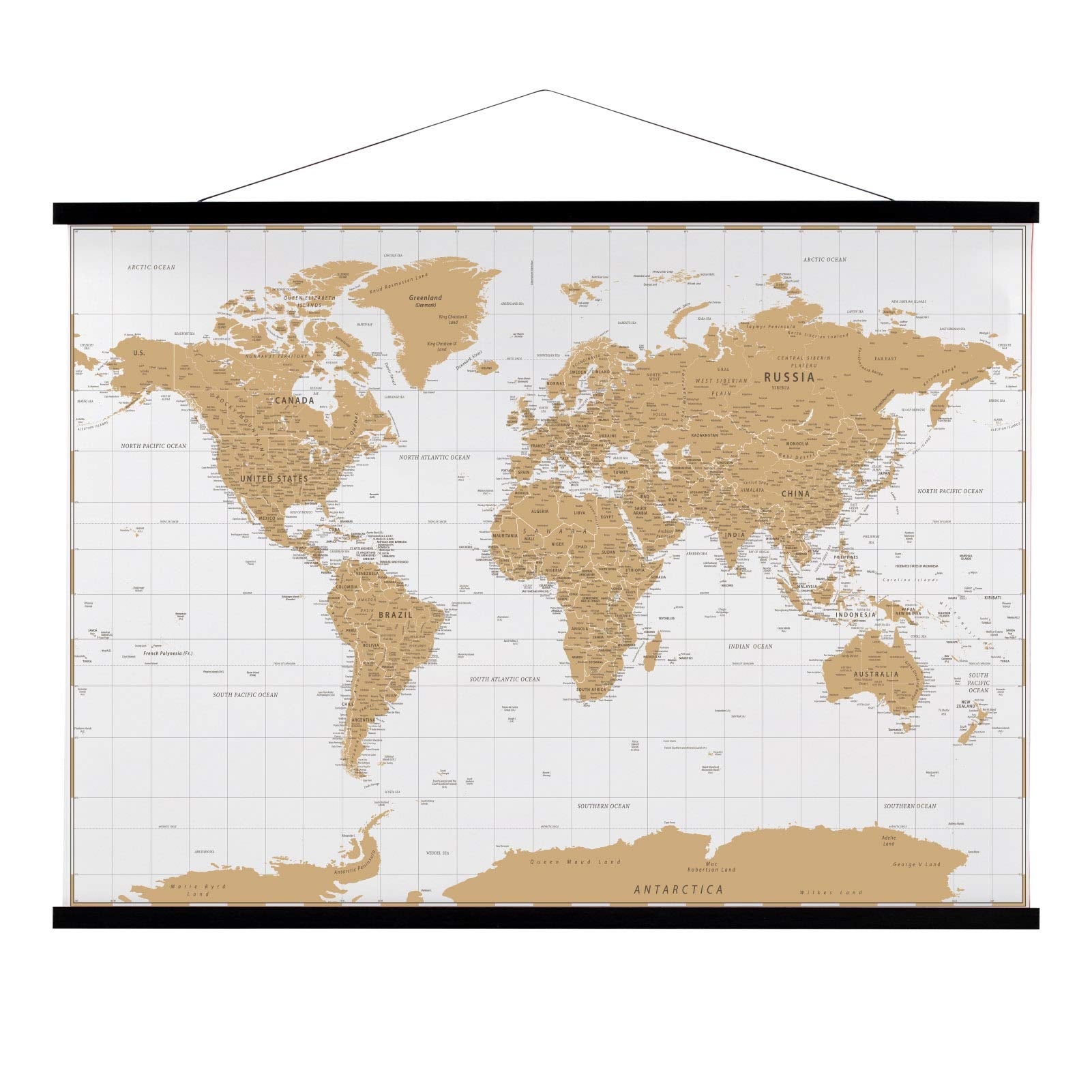 Falamon Magnetic Poster Hanger Frame, 32X24 32X48 32X40 Teak Wood Magnet Poster Frame For Posters, Prints, Photos, Pictures, Map