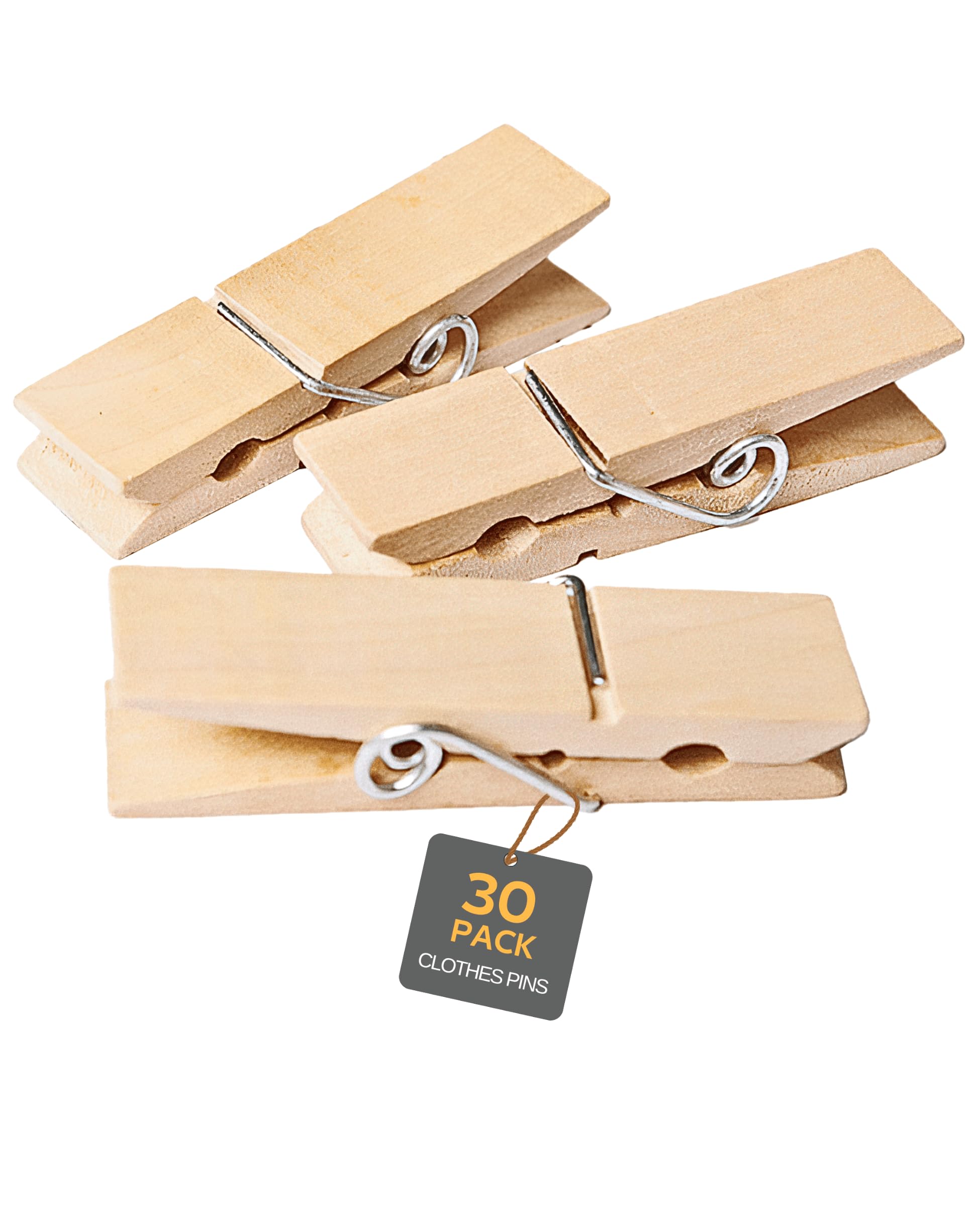 Clothes Pins, Sturdy and Heavy Duty Natural Wood Clips Wooden Clothespins for Hanging Clothes Photo Pictures Crafts Small Classr