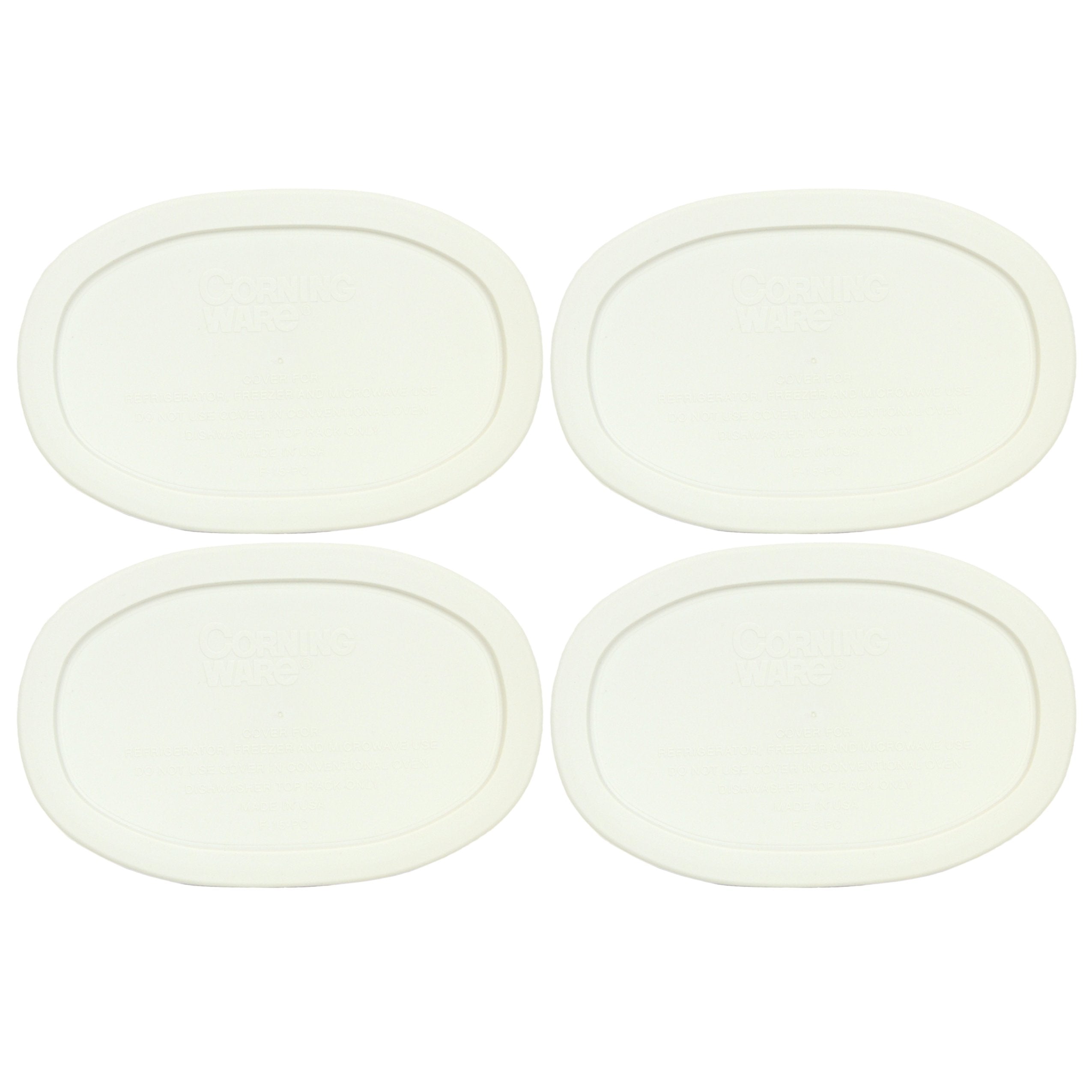 Corningware F-15-Pc Oval French White 15-Ounce Plastic Lid (4 Pack)