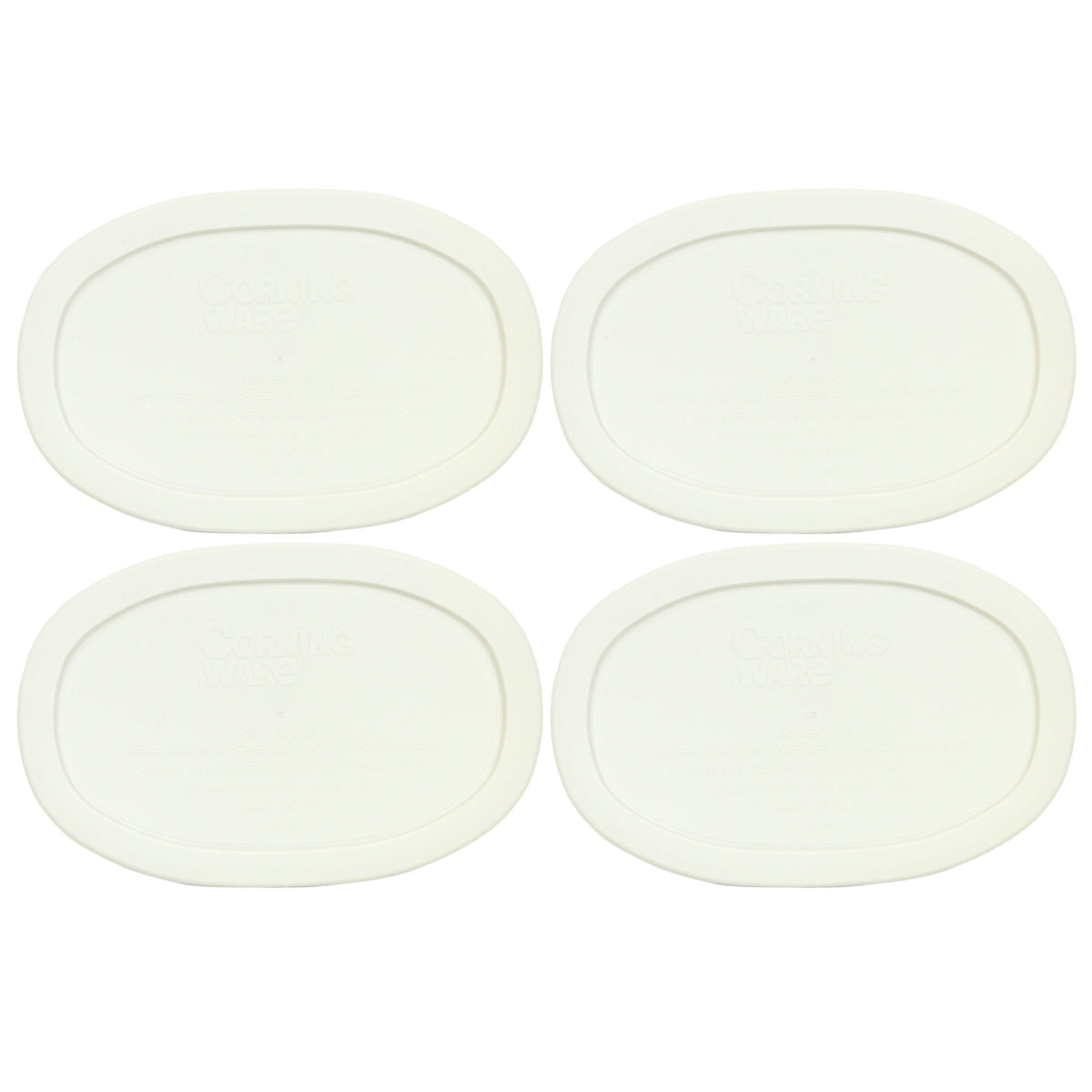 Corningware F-15-Pc Oval French White 15-Ounce Plastic Lid (4 Pack)