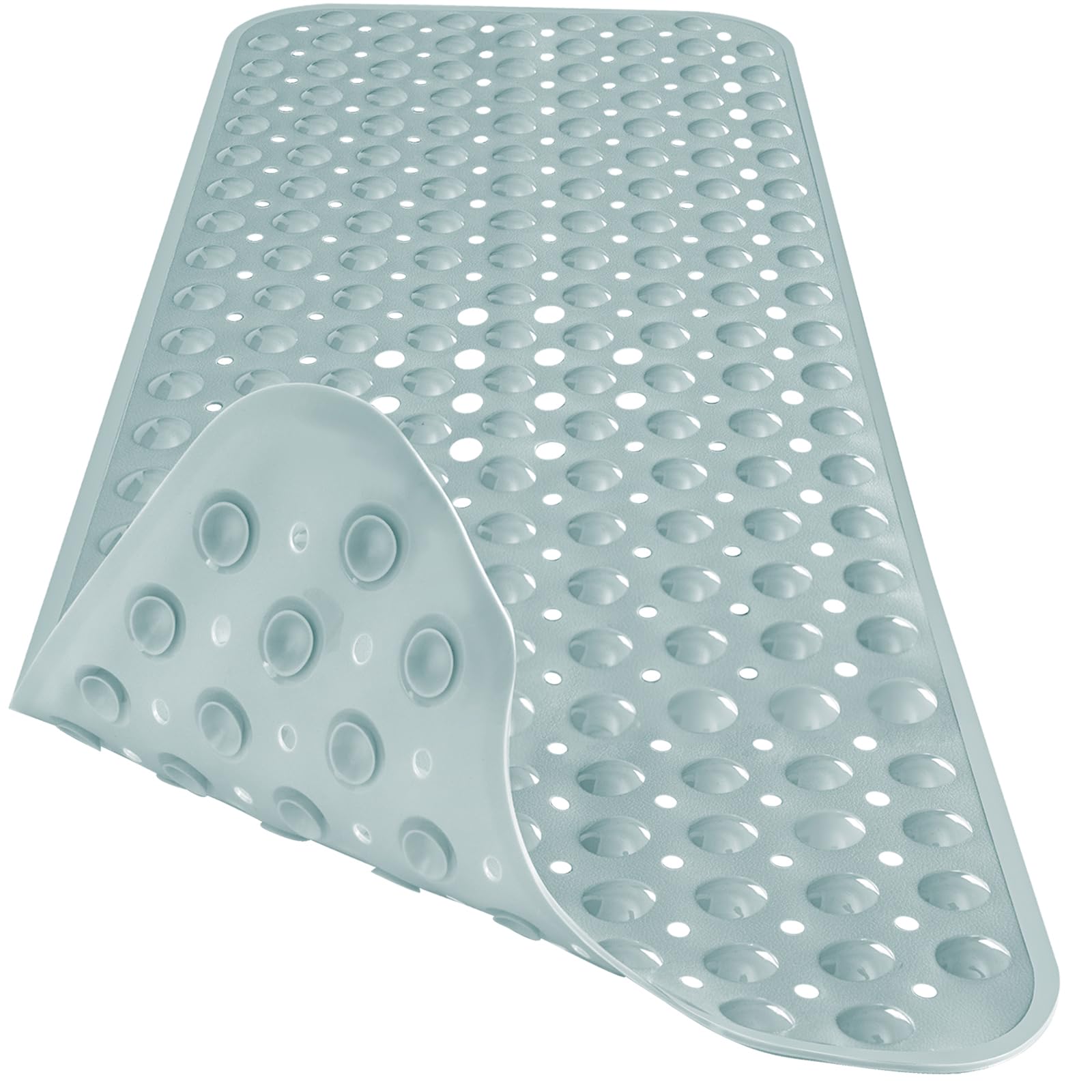 Naoloture Extra Long Bathtub Mat Non Slip, Mint Green Soft Bath Mat For Tub 40 X 16 Inch Full Size, Bath Tub Shower Mats For Bat