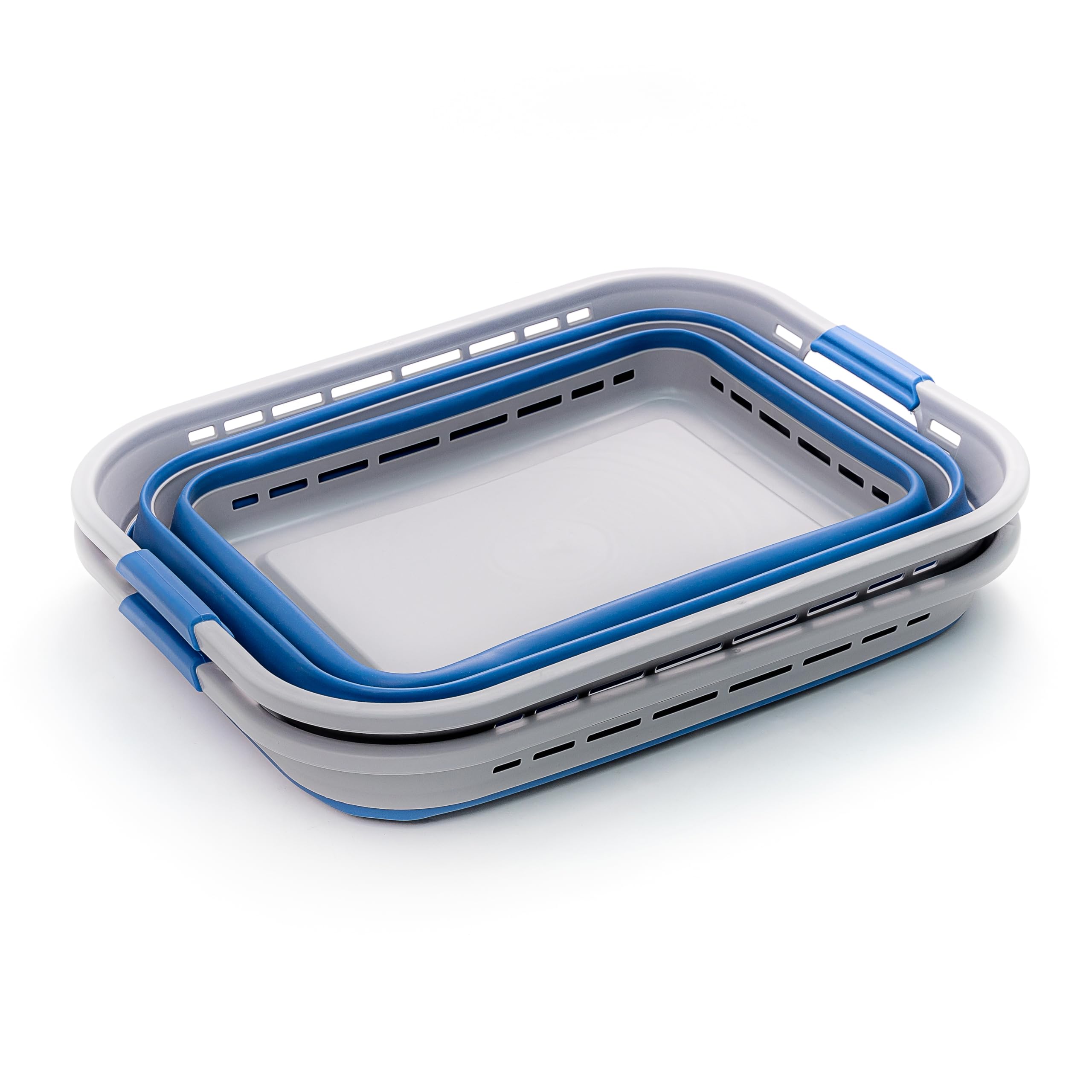 Sammart 42L (11 Gallons) Collapsible Plastic Laundry Basket - Portable Pop Up Storage Container/Organizer - Portable Hamper - Sp