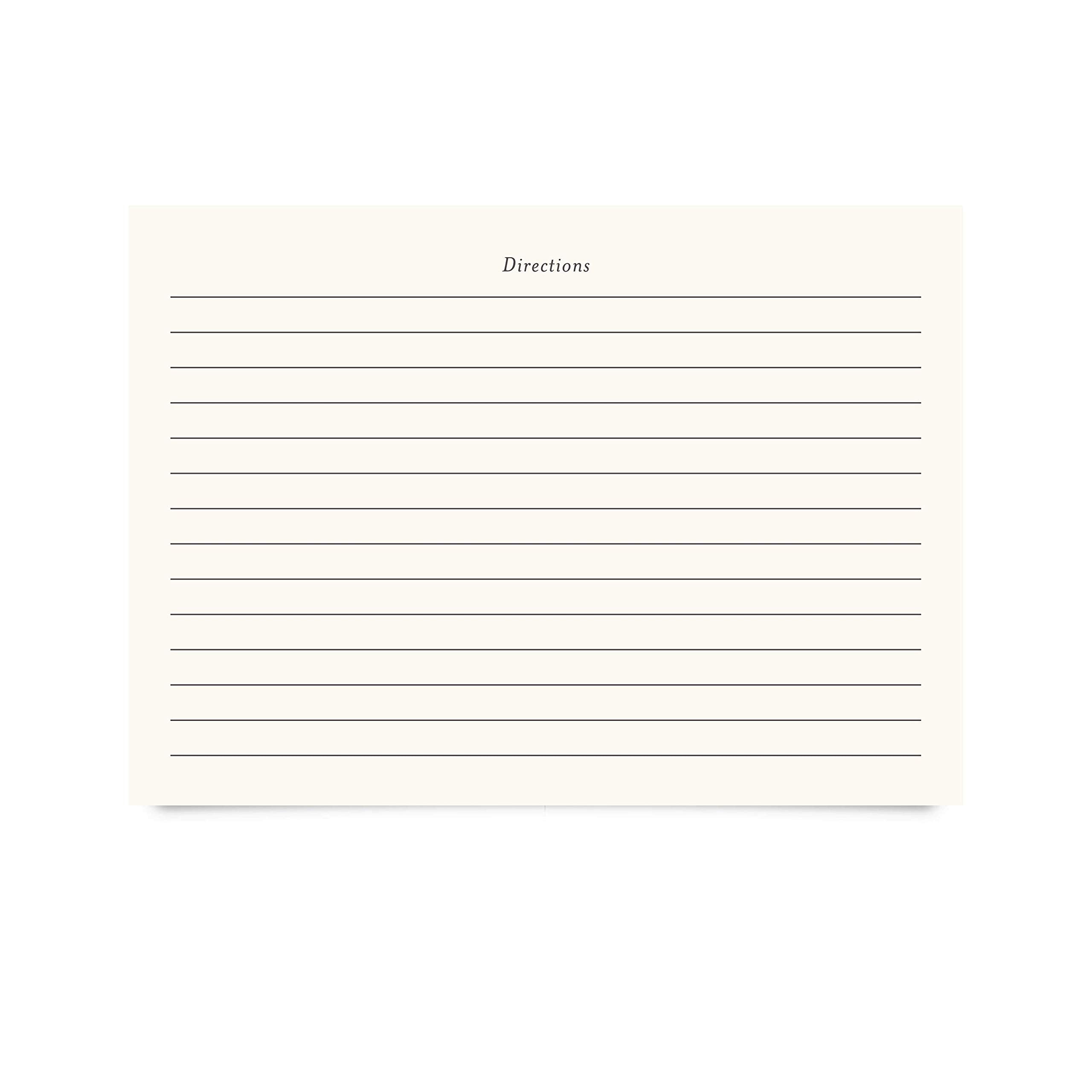 Jot & Mark Recipe Cards 5X7 Inches Blank Double Sided, 50 Count (Modern Minimal)