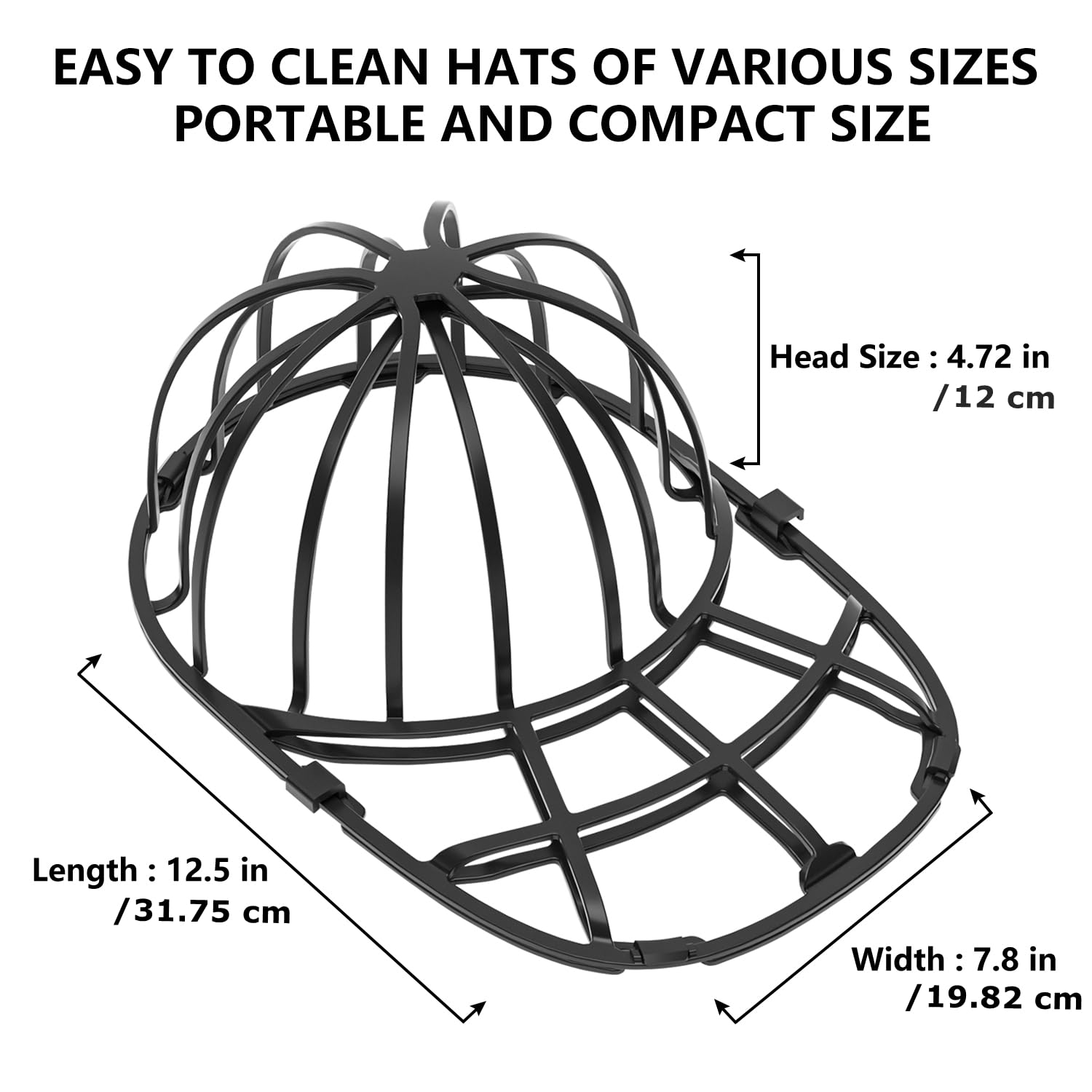 Coopache 4 Pack Hat Washer For Baseball Cap Washer Cage For Washing Machine,Ball Cap Washing Frame Hat Cleaner Holder Protector