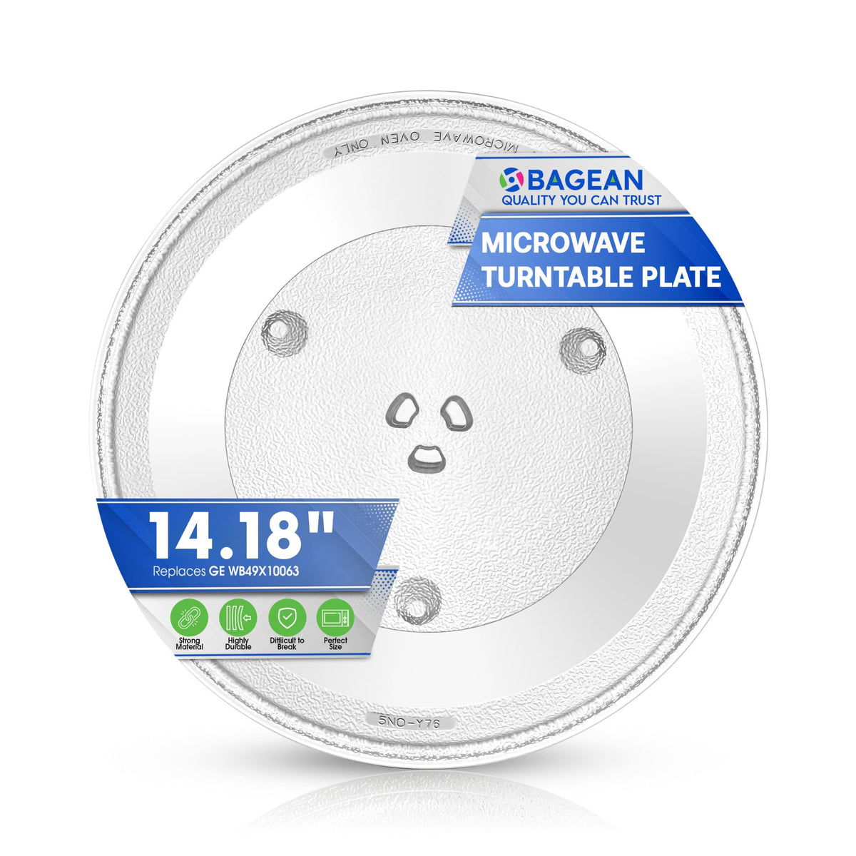 Microwave Plate Replacement 14 1/8'' Fits Ge Wb49X10063 Microwave Turntable Plate - Exact Replacement Microwave Glass Plate - Ov