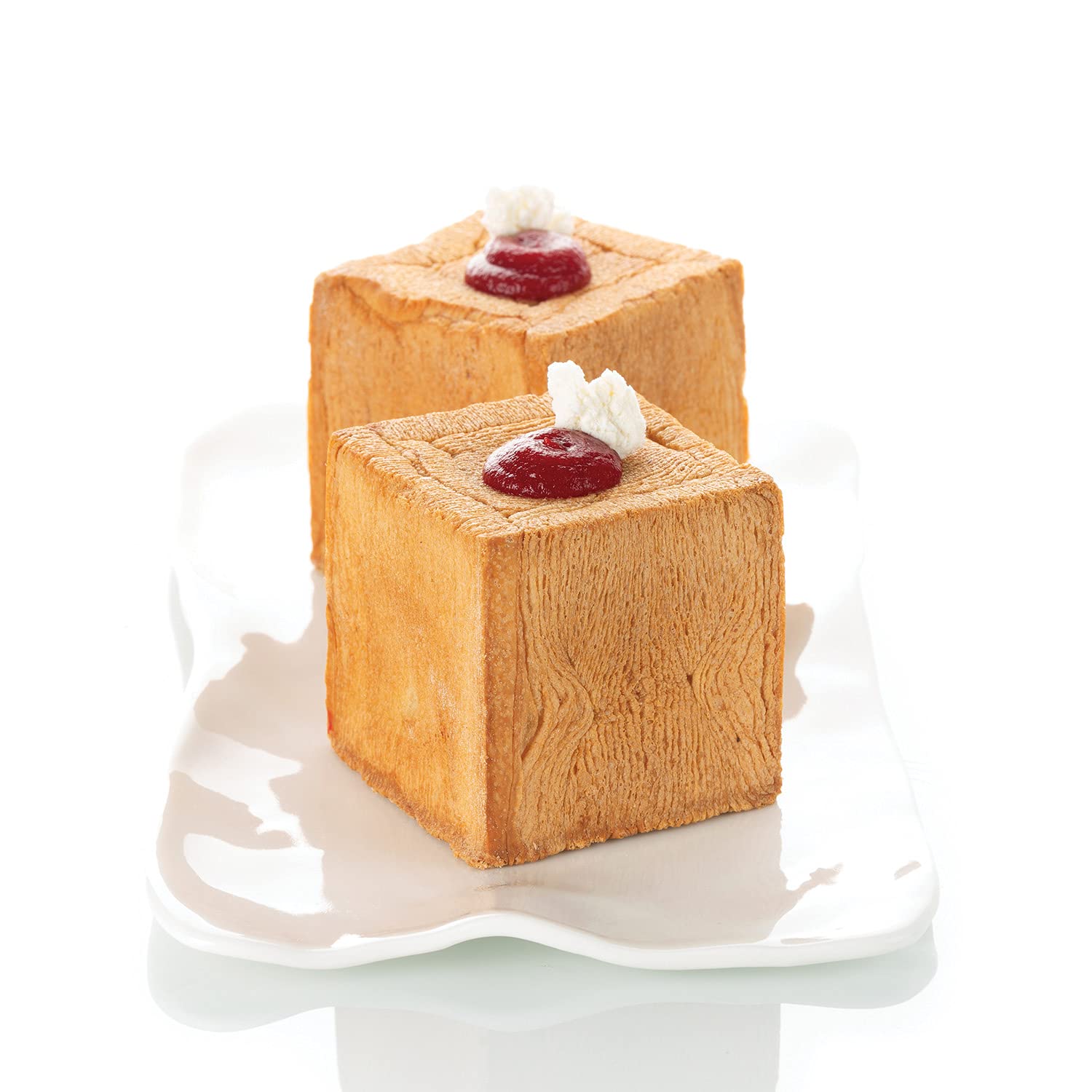 Silikomart Silicone Cube Cake Mould  50 x 50mm  Terracotta