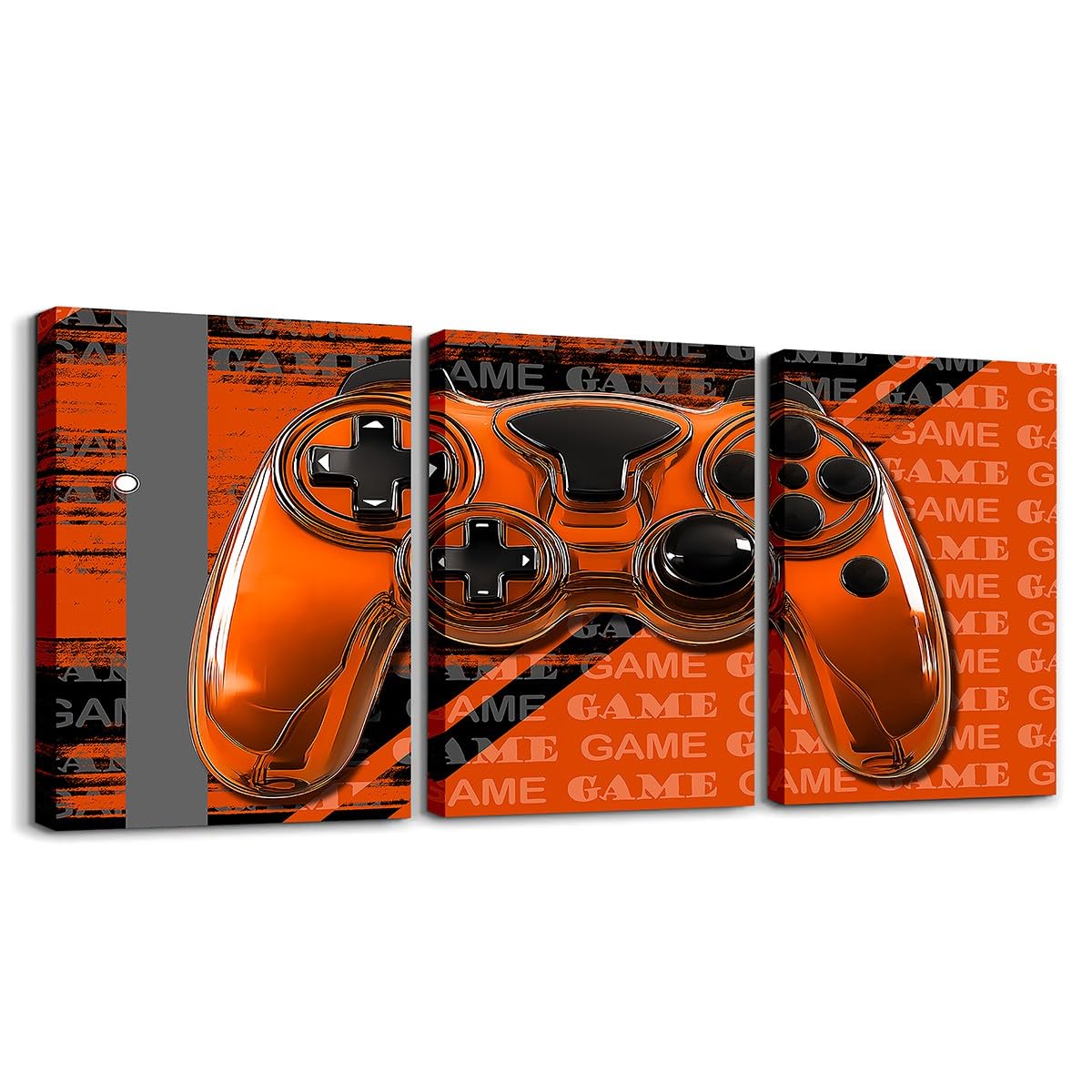 Feelyou Gamer Canvas Wall Art 12 x 16 3 Piece Game Controller Office Wall Artwork Posters for Teens Adults Gaming Gifts Bathroom