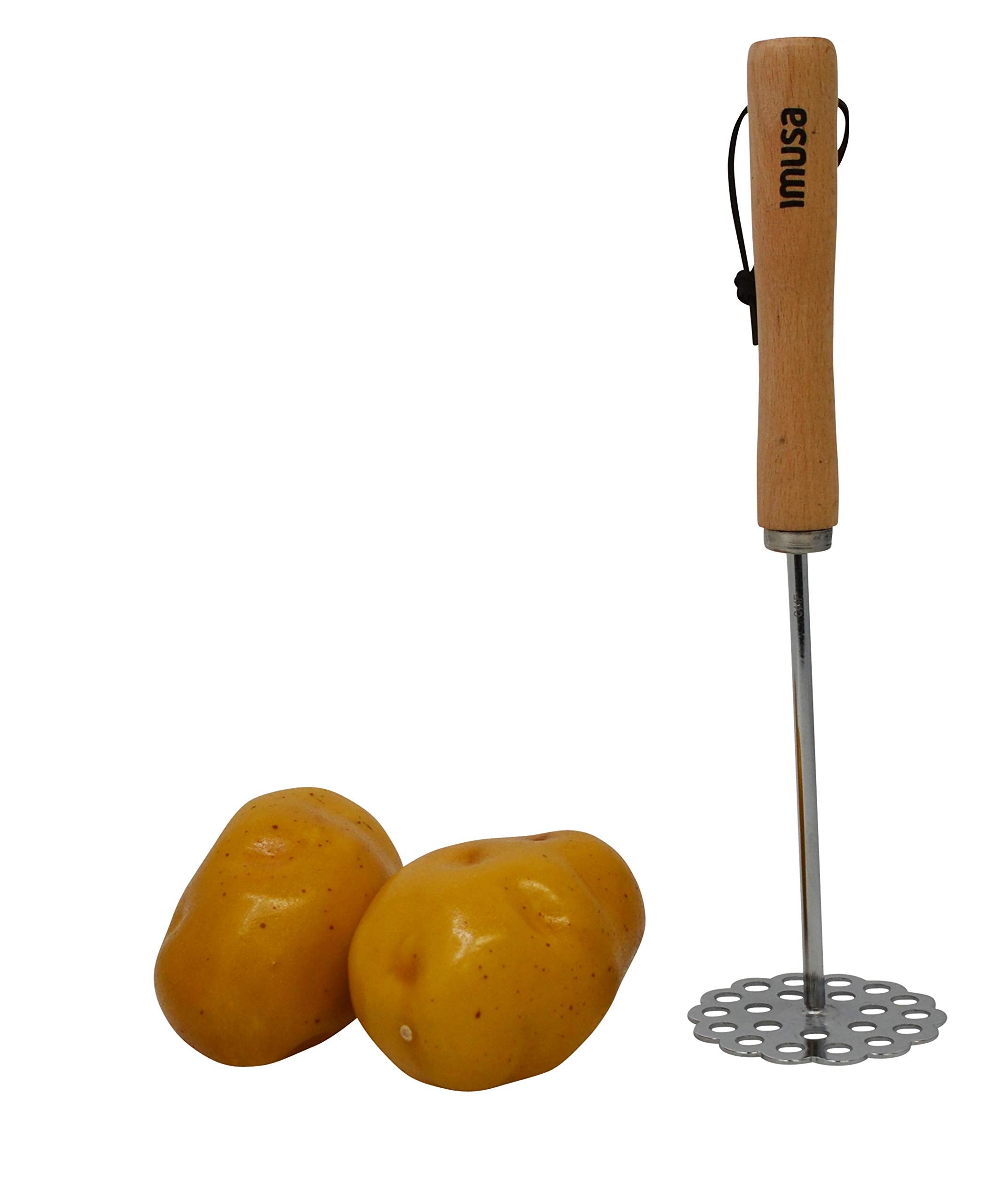 Imusa Metal Potato Masher With Handle, Wood