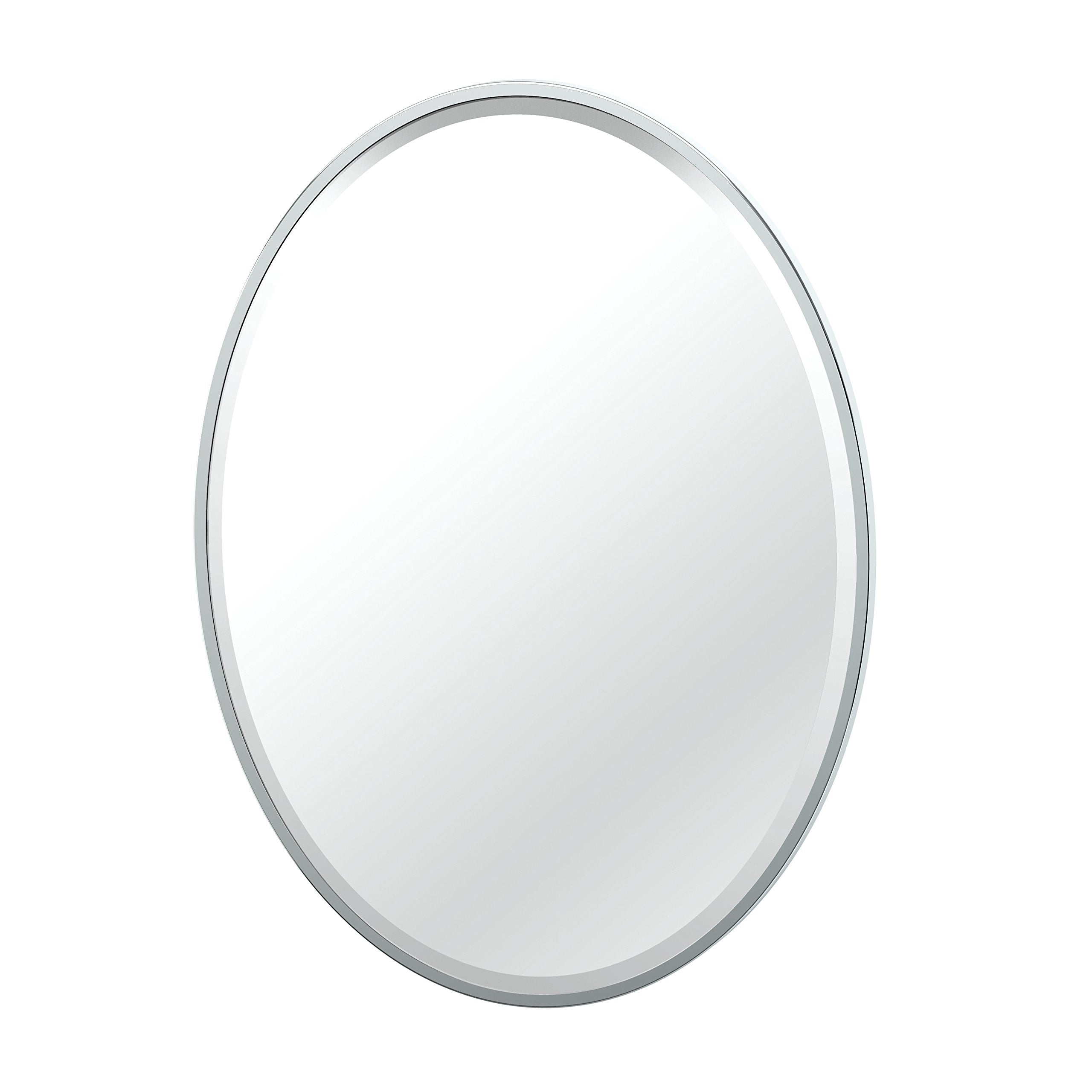 Gatco 1821 Flush Mount Framed Oval Mirror Chrome, 33 H X 25 W