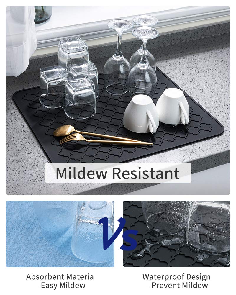 Amoami-Dish Drying Mats For Kitchen Counter-Silicone Dish Drying Mat-Kitchen Dish Drying Pad Heat Resistant Mat-Kitchen Gadgets