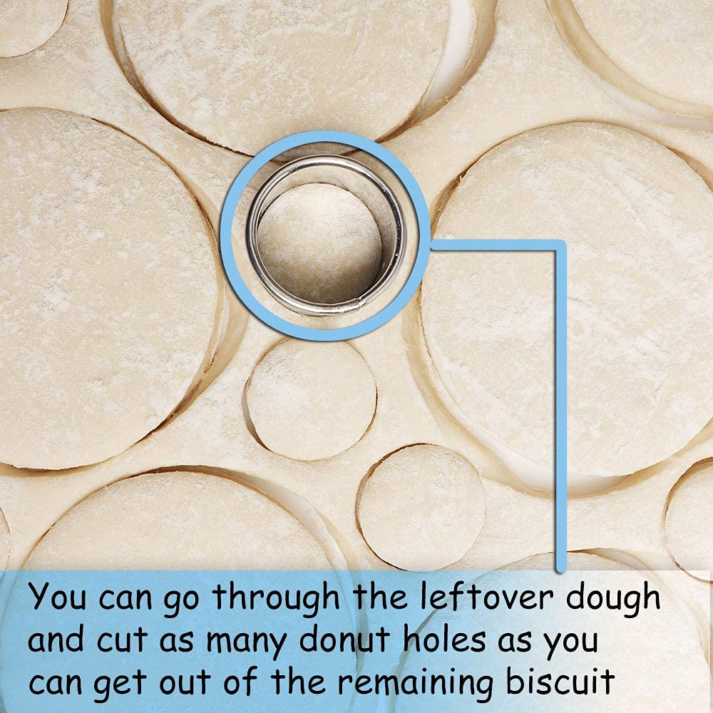 Hulisen 3.5 Inch Biscuit Cutter, Stainless Steel Round Cookies Cutter With Soft Grip Handle, And Small Biscuit Cutter, Professio