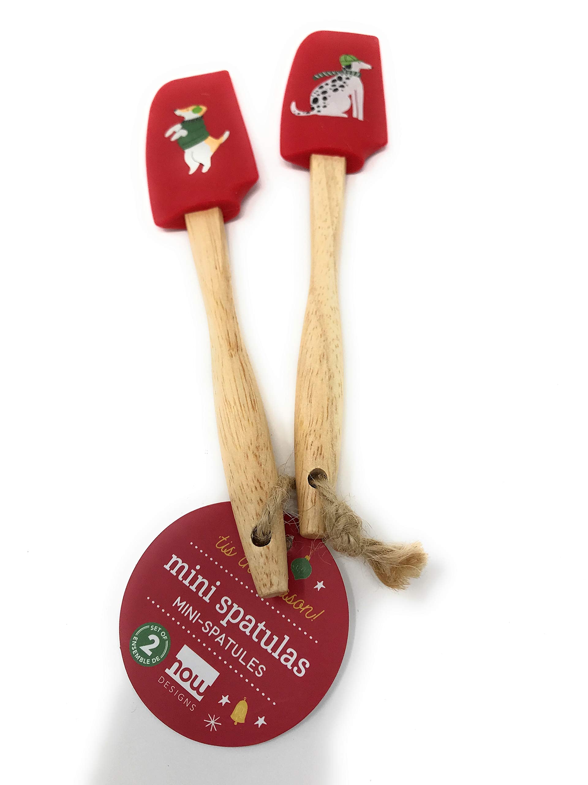 Now Designs Yule Dogs Mini Spatula 2 Pack, 2 Ct