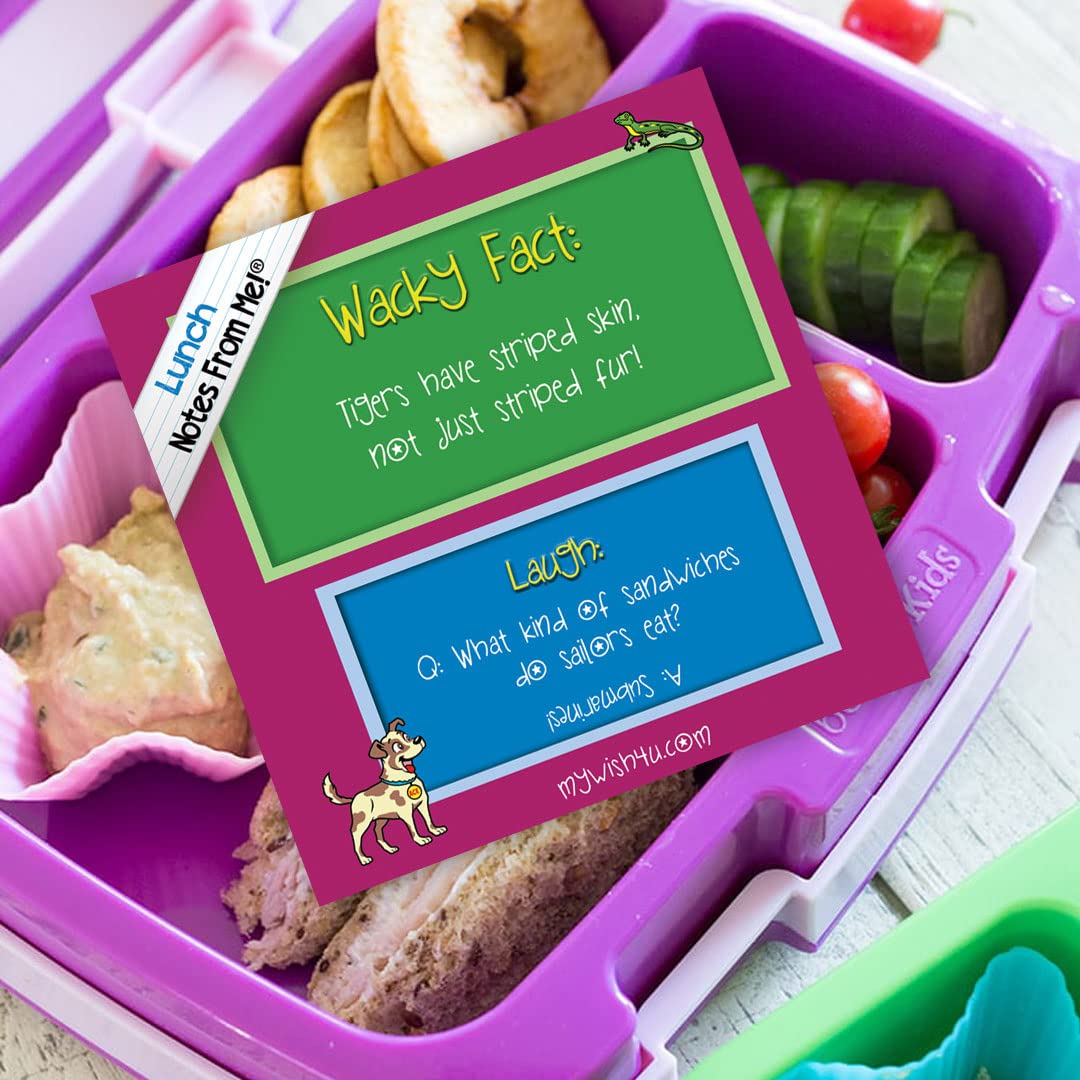 Notes From Me! 101 Tear-Off Lunch Box Notes For Kids, Wacky Facts & Laughs, Inspirational, Motivational, Thinking Of You, Jokes