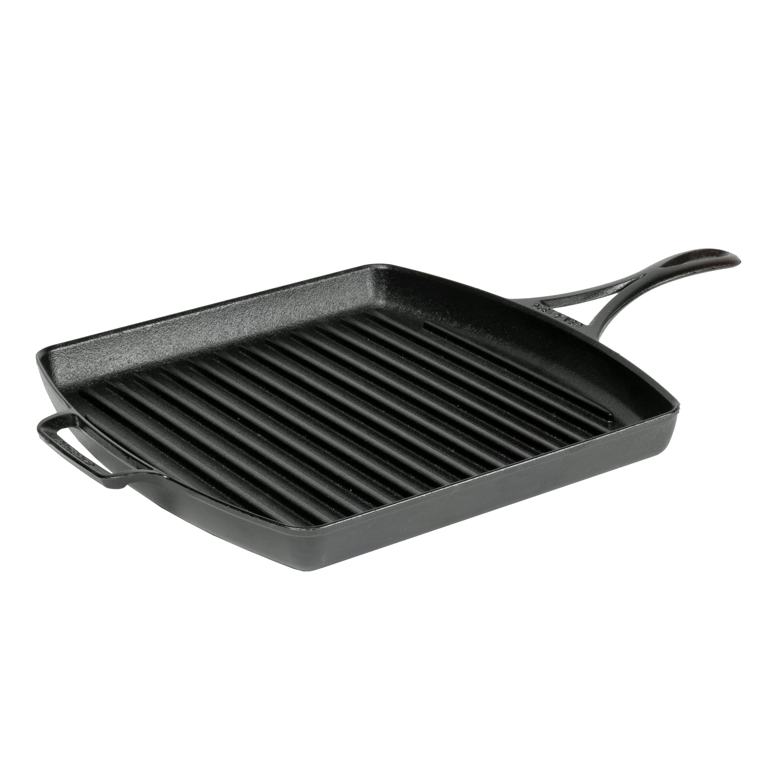 Lodge Blacklock 12 Inch Triple Seasoned Cast Iron Grill Pan - Lightweight Design - Natural, Non Stick Pans - Cast Iron Square Gr