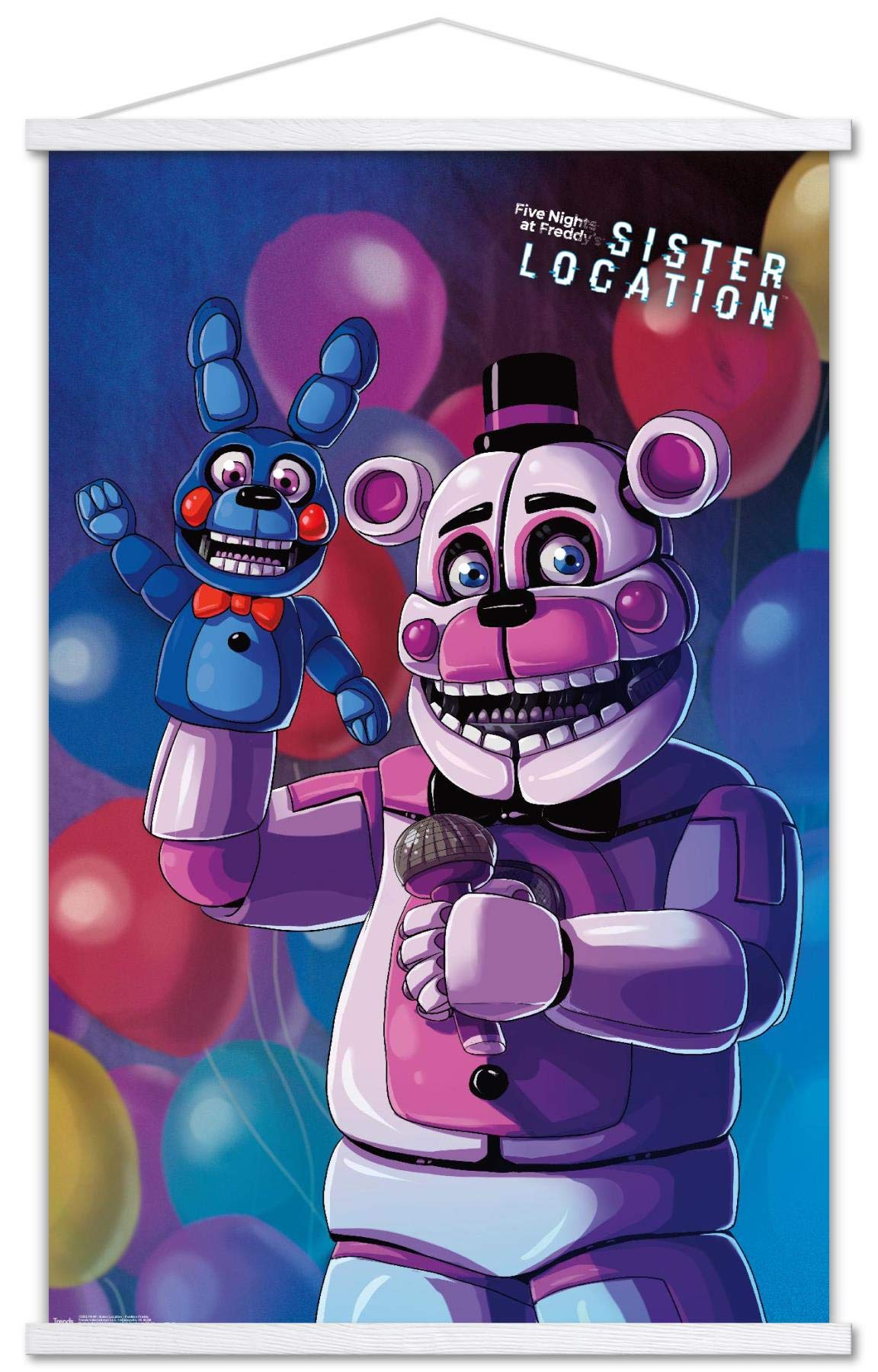 Trends International Five Nights At Freddy'S: Sister Location - Funtime Freddy Wall Poster, 22.375'' X 34'', Print And White Han