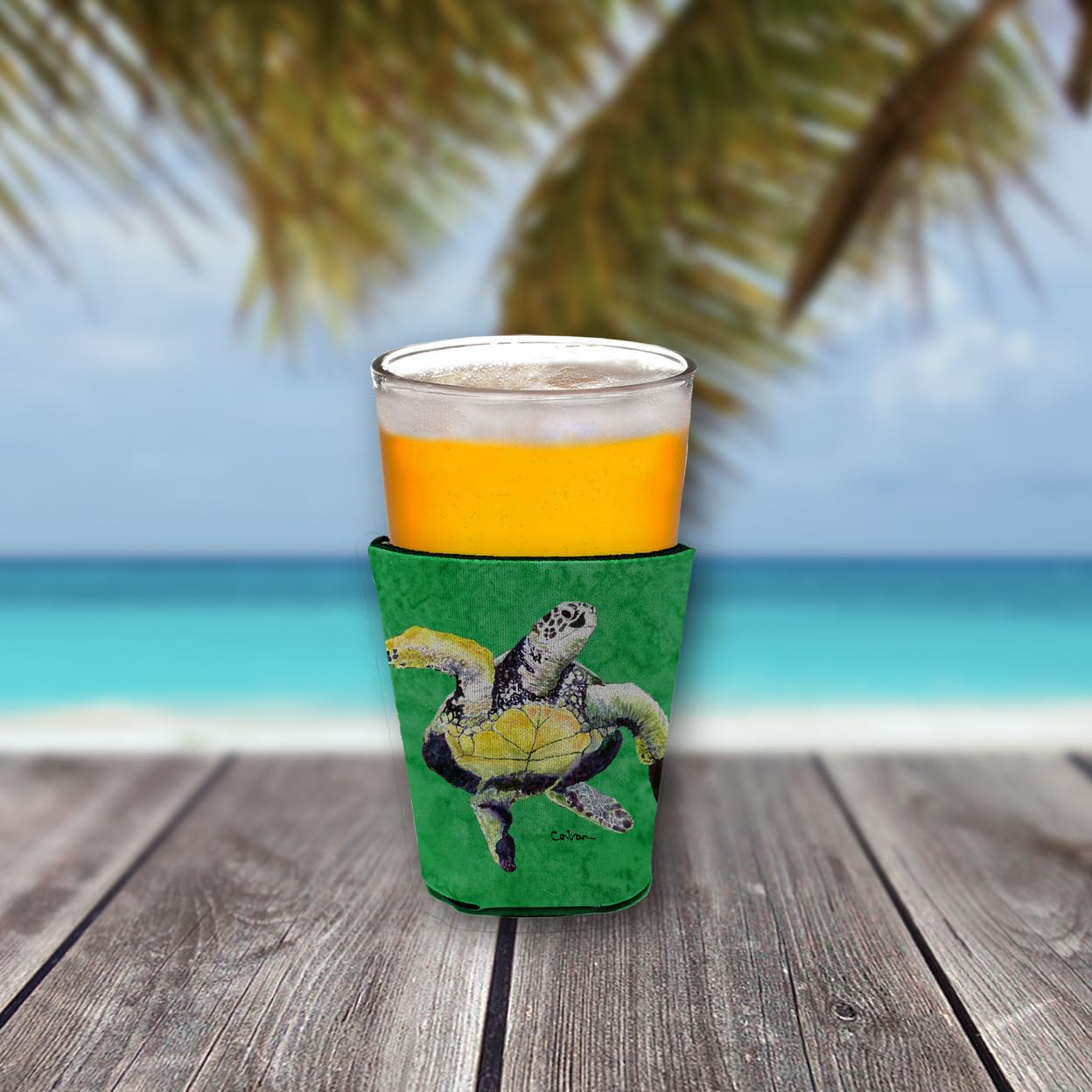 Turtle Dancing Red Solo Cup Beverage Insulator Hugger