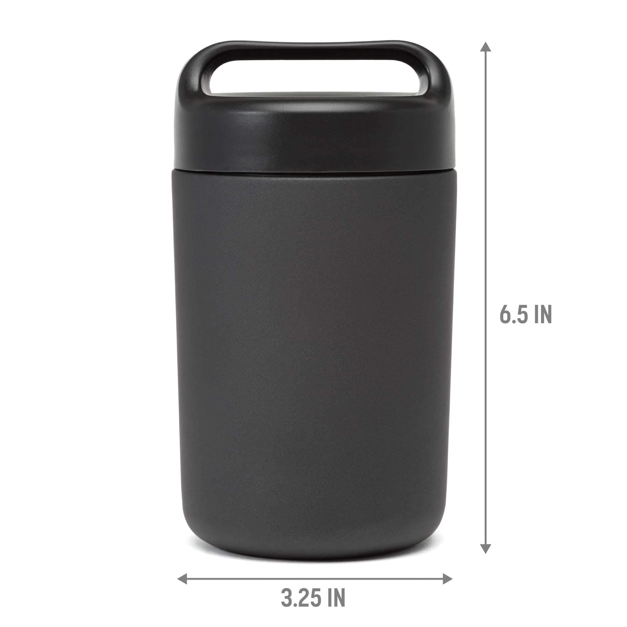 Goodful Stainless Steel Food Jar, Double Wall Vacuum Sealed Insulated Food Storage Container With Carry Handle Lid, 16-Ounce, Gr