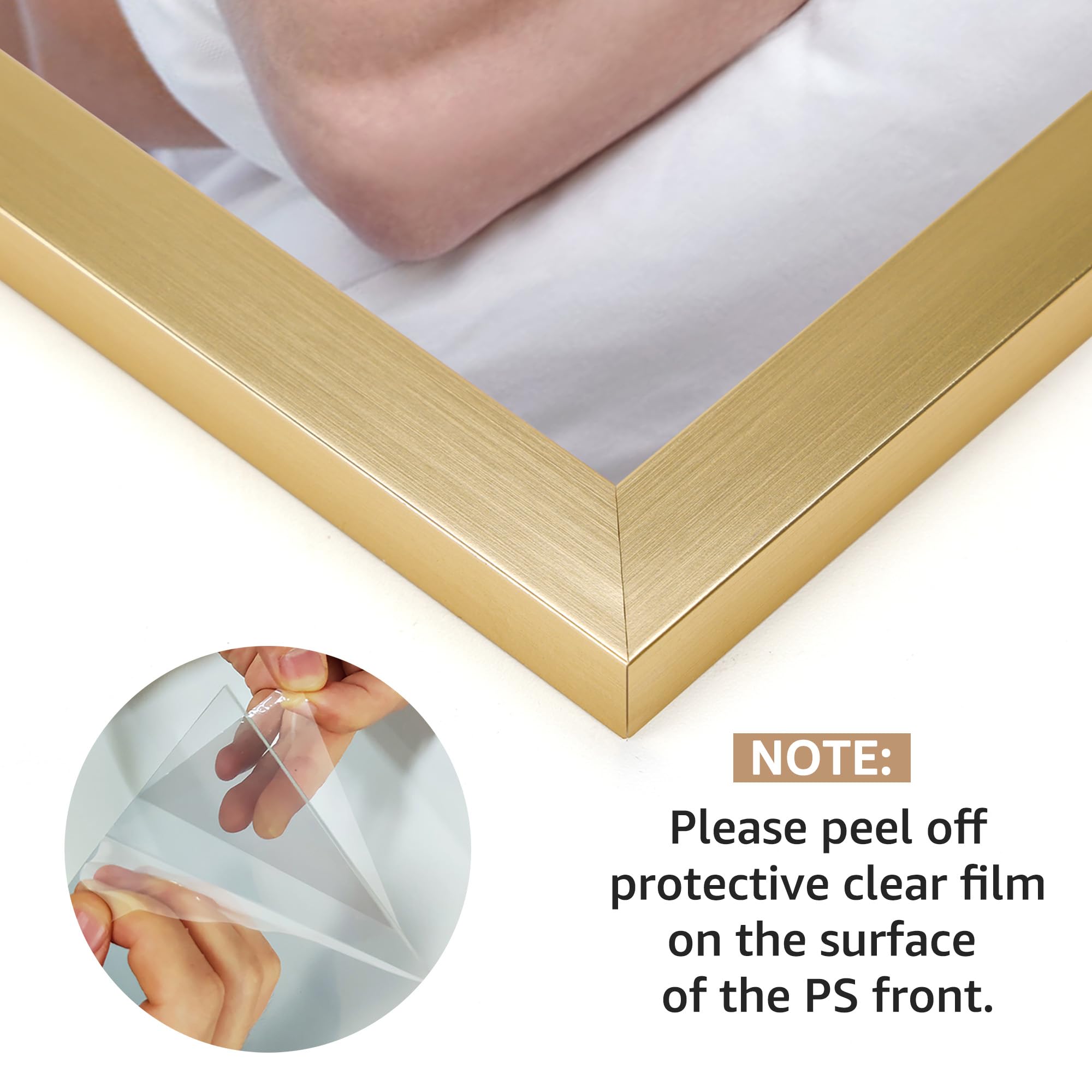 Giftgarden 11x14 Picture Frame Gold, 11 by 14 Thin Photo Frame for Wall Tabletop Display, Single