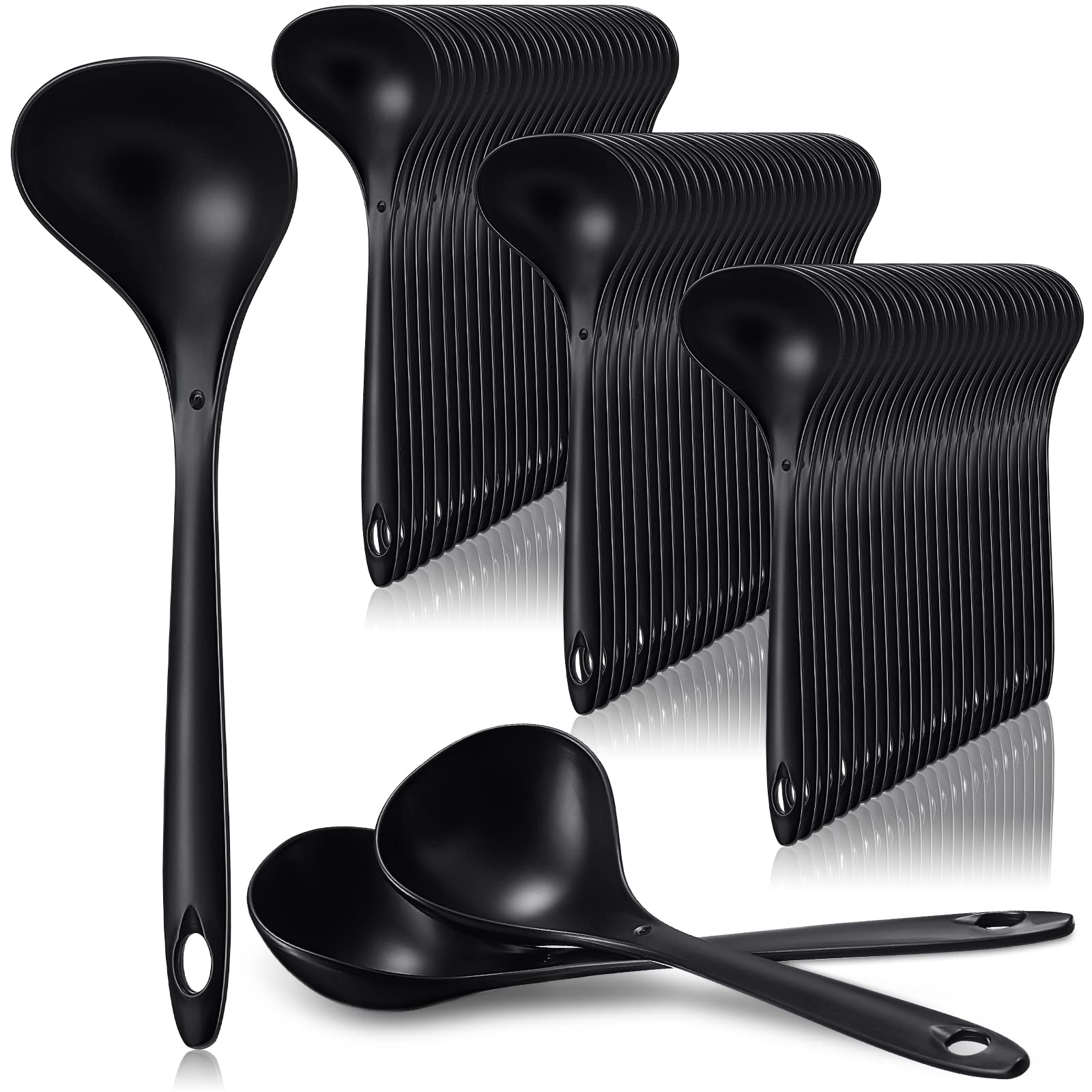 meekoo 72 Pcs Plastic Ladle Serving Spoons 2oz Disposable Party Utensils