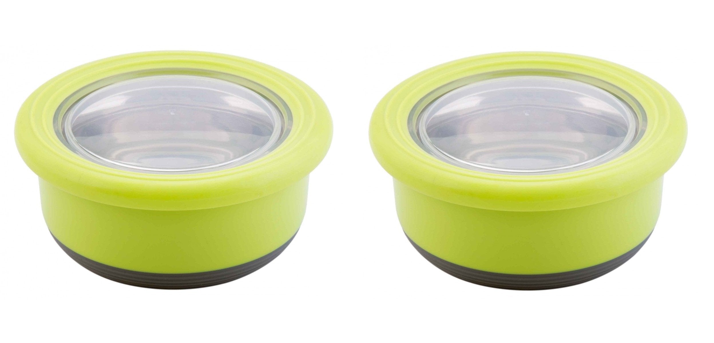 Homies International A123 Plastic Food Container With SeeThrough Lid  220 Ml, 2 Pieces, Multicolored