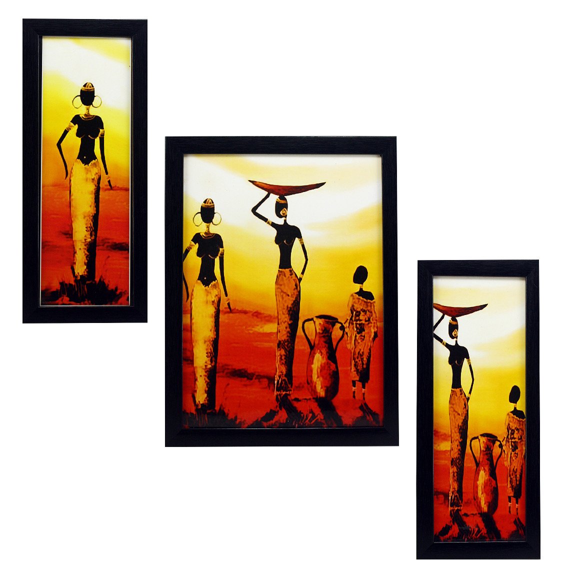 Indianara 3 Piece Set Of Framed Wall Hanging Art