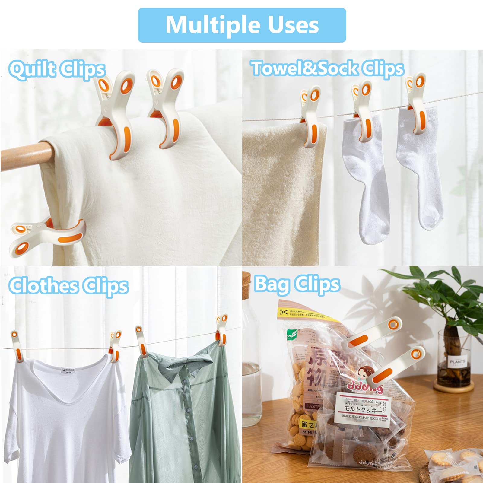 8 Pack Beach Towel Clips For Beach Chairs Cruise, Beach Chair Clips For Towels Lounge Chairs Pool Towel Holder, Large Clips Plas