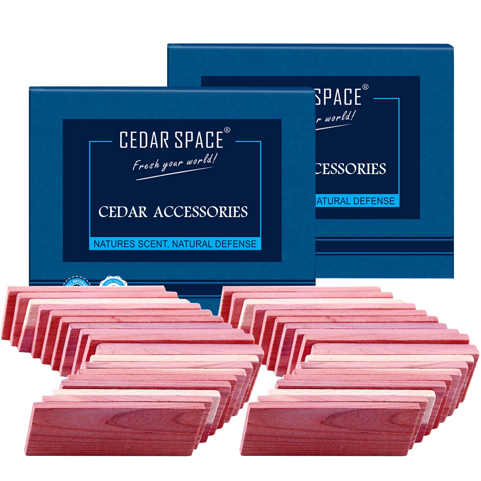 Cedar Space Cedar Blocks For Clothes Storage 16 Pcs, 2 Value Packs 100% Aromatic Red Ceder Blocks, Cedar Planks, Cedar Accessori