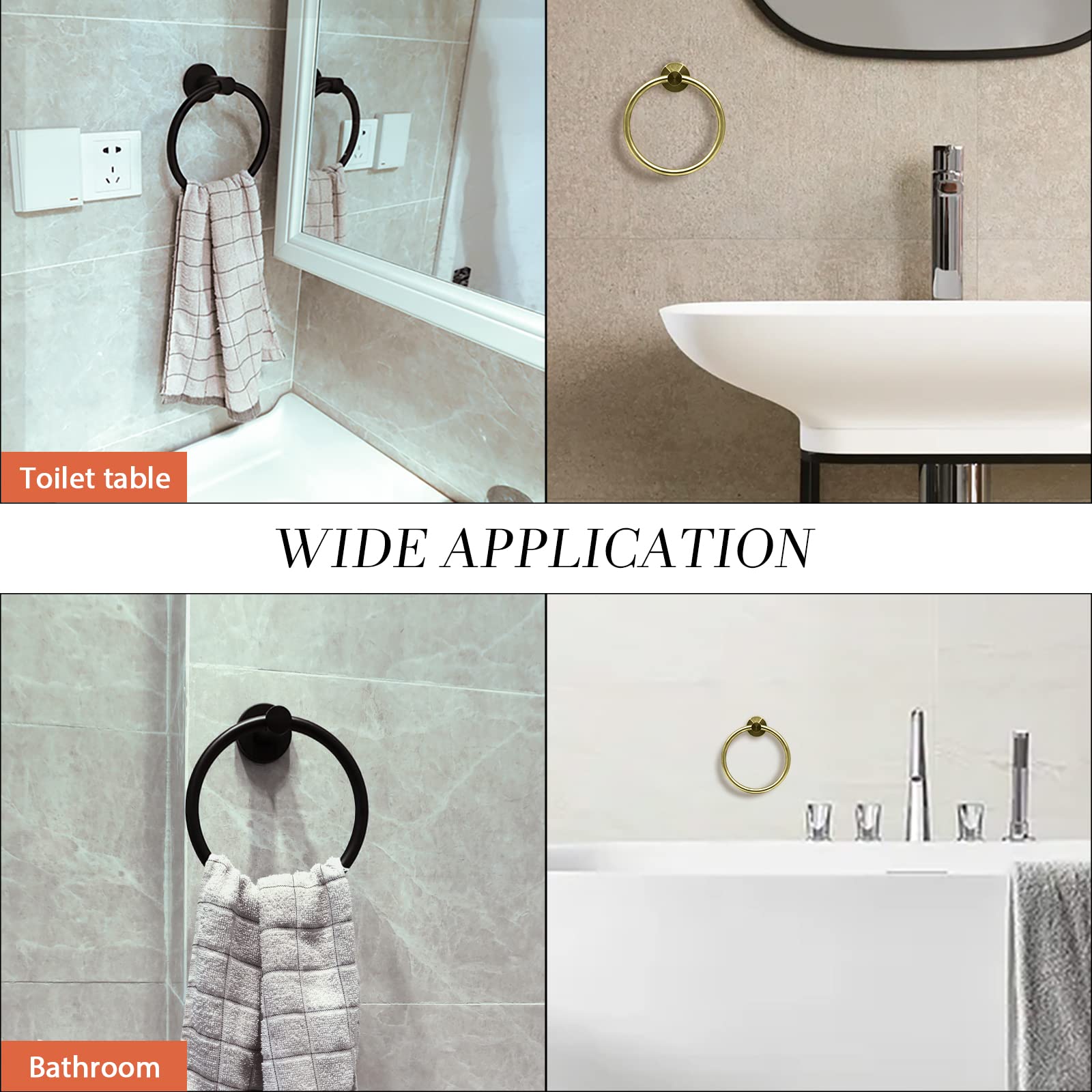 Gold Towel Ring,Hand Towel Holder For Bathroom Wall Mounted,Bathroom Towel Holder,Bathroom Towel-Racks,Bathroom Hardware Simple