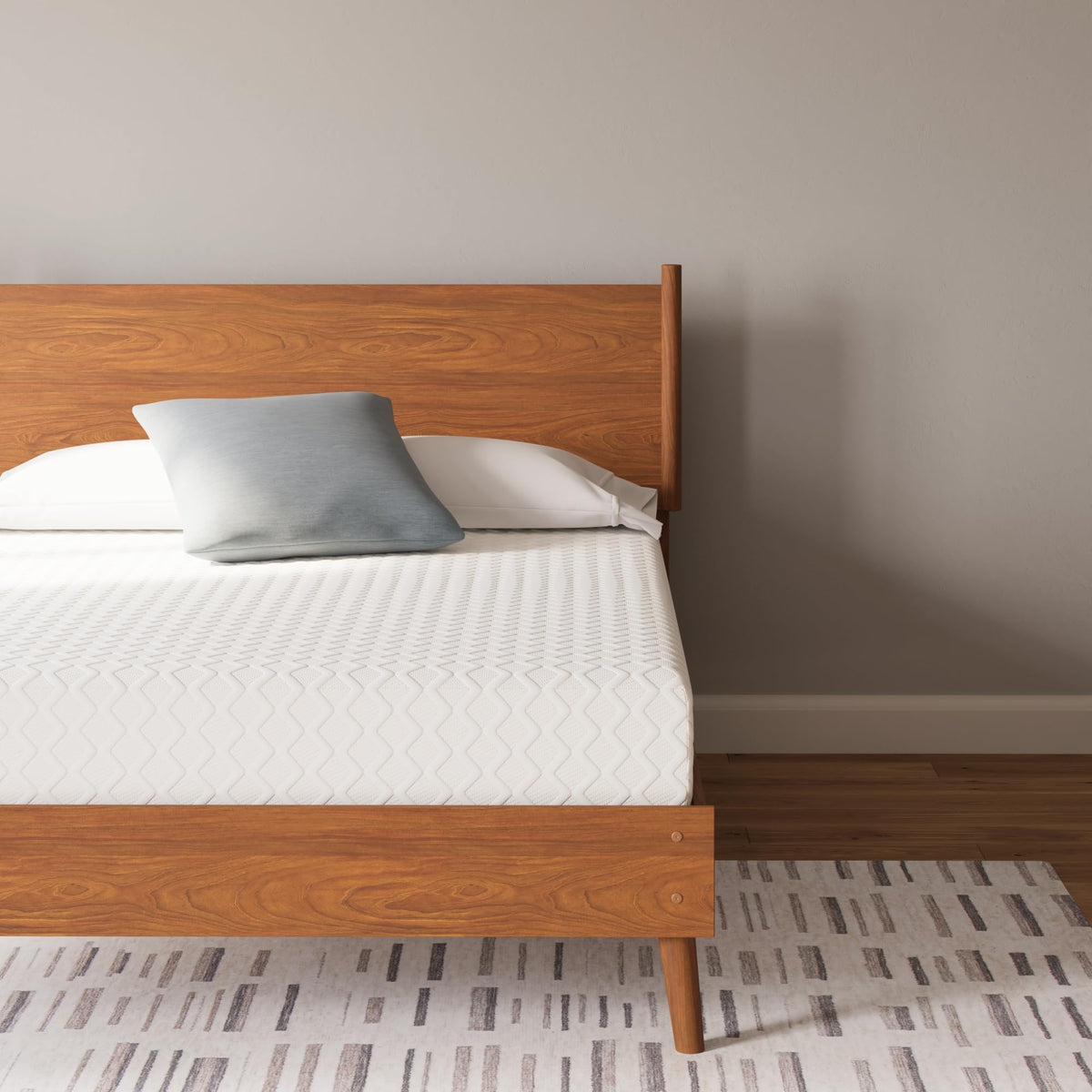 Signature Design By Ashley King Size Chime 10 Inch Medium Firm Memory Foam Mattress With Green Tea & Charcoal Gel For Pressure R