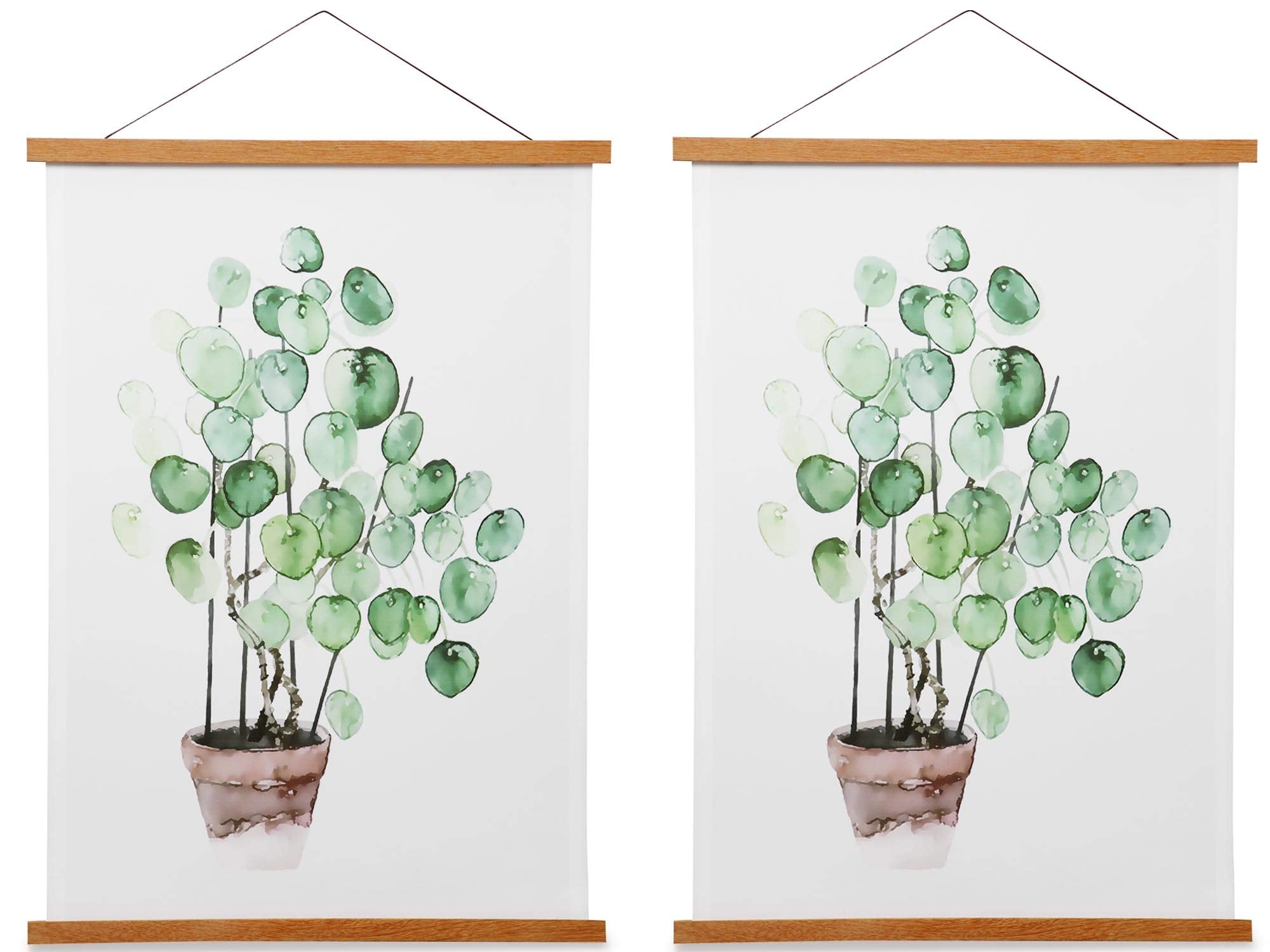 Magnetic Poster Frame Hanger, Natural Teak, 14X17 14X20 14X22 Poster Hanger For Photos, Pictures, Prints, Maps, Scrolls And Canv