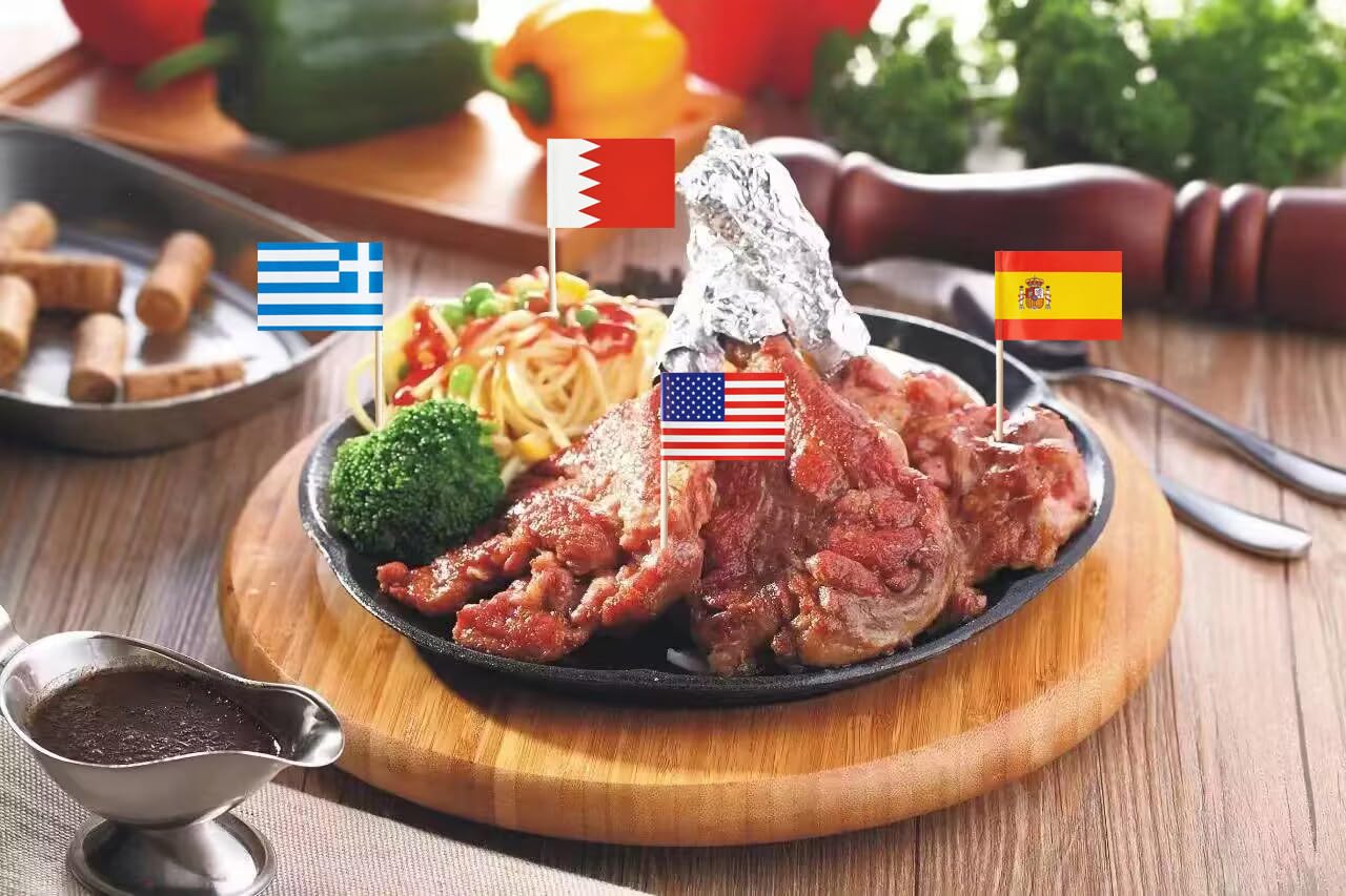 Stidsds 24 Countries Toothpick Flags Mini Small Country National Cupcake Toppers Stick Flag World International Festival Party D