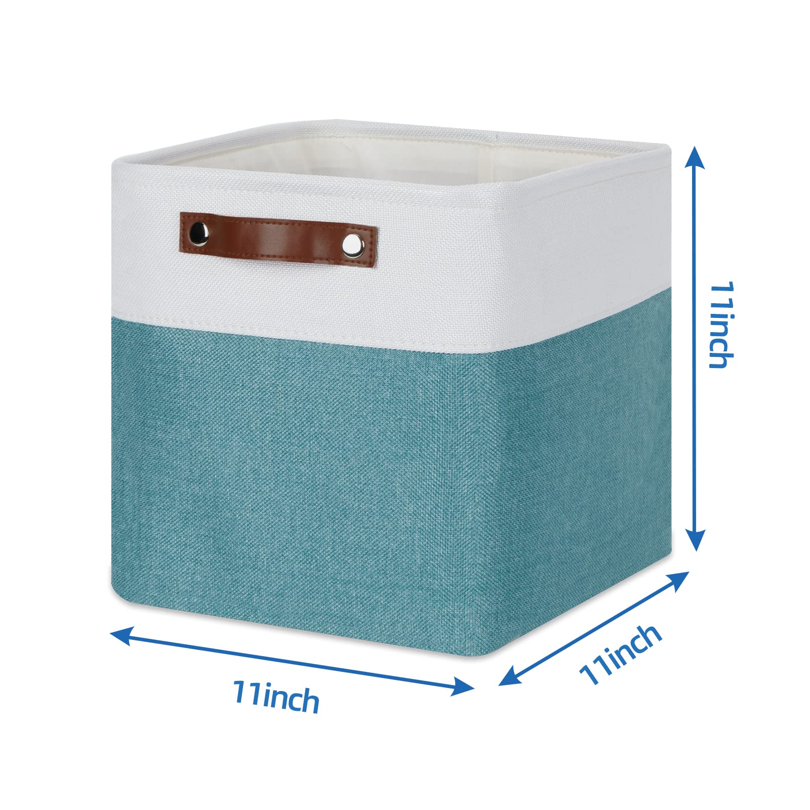 Temary 11 Inch Cube Storage Bins Cubes Storage Baskets 4 Pack Fabric Baskets For Gift Empty, Collapsable Fabric Storage Cubes Ba