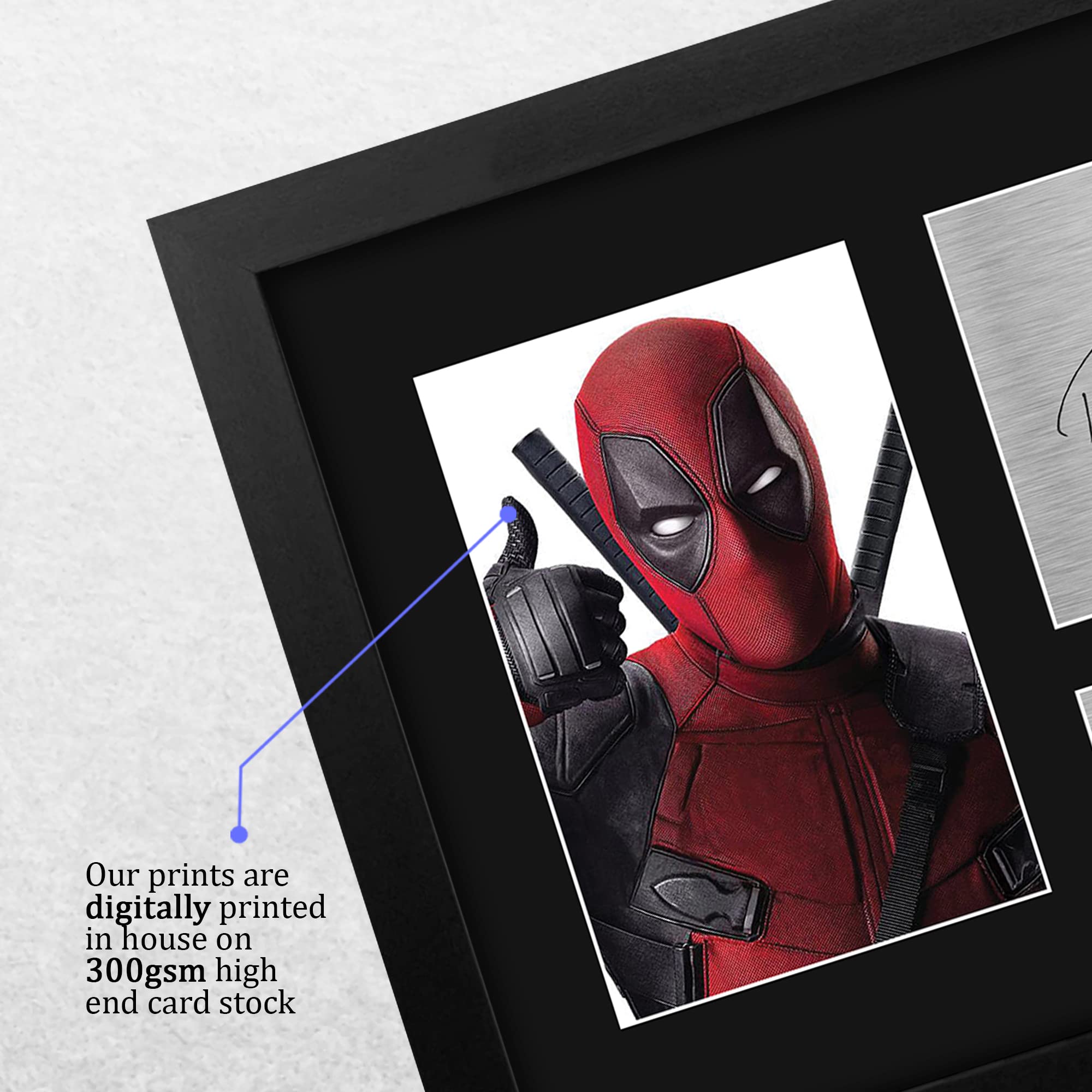 Hwc Trading Usl Framed Ryan Reynolds Gift Printed Autograph Deadpool Gifts Print Photo Picture Display - Us Letter Size