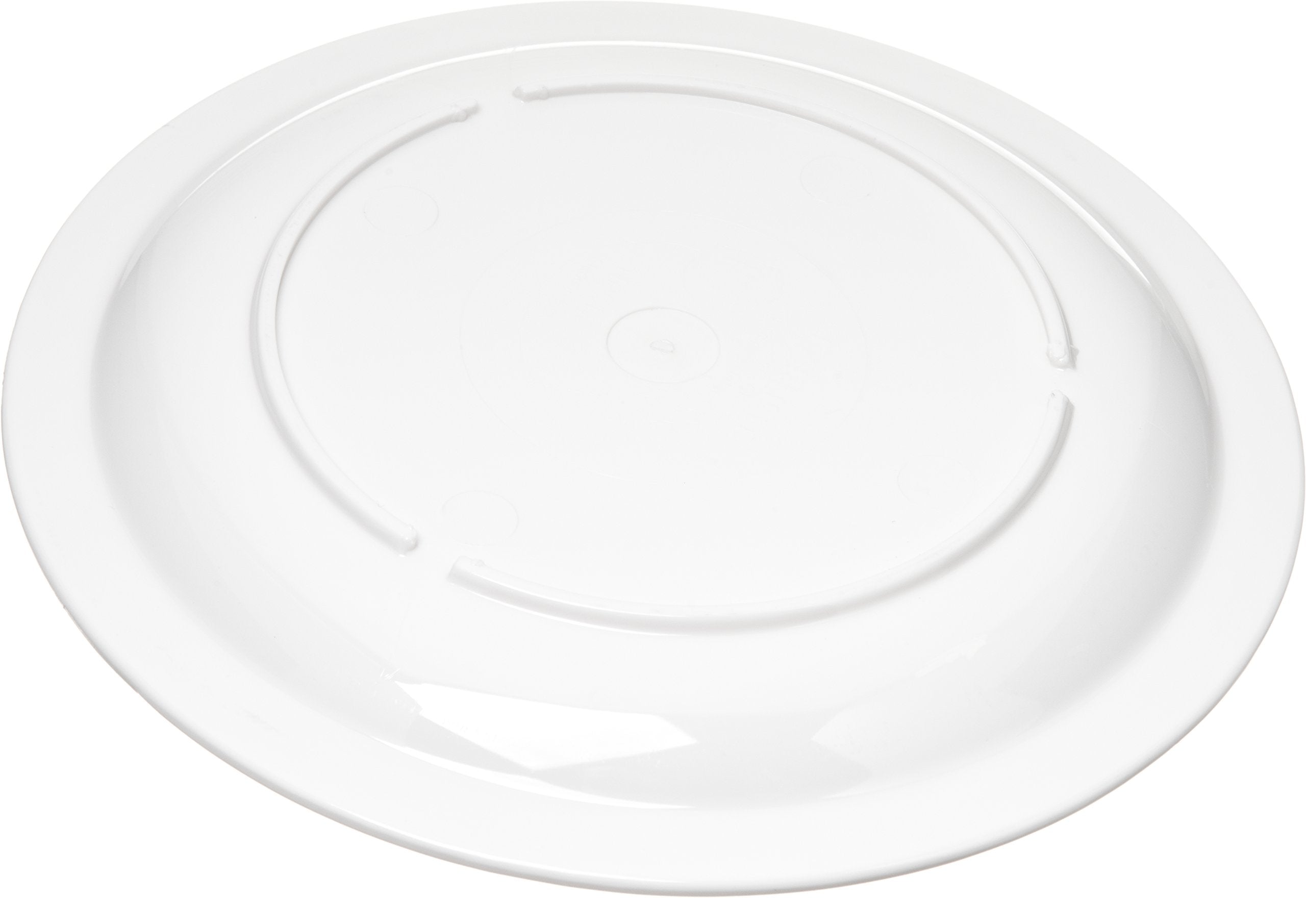 Carlisle Foodservice Products Reusable Plastic Plate Dining Plate With Narrow Rim For Home And Restaurant, Melamine, 6.5 Inches,