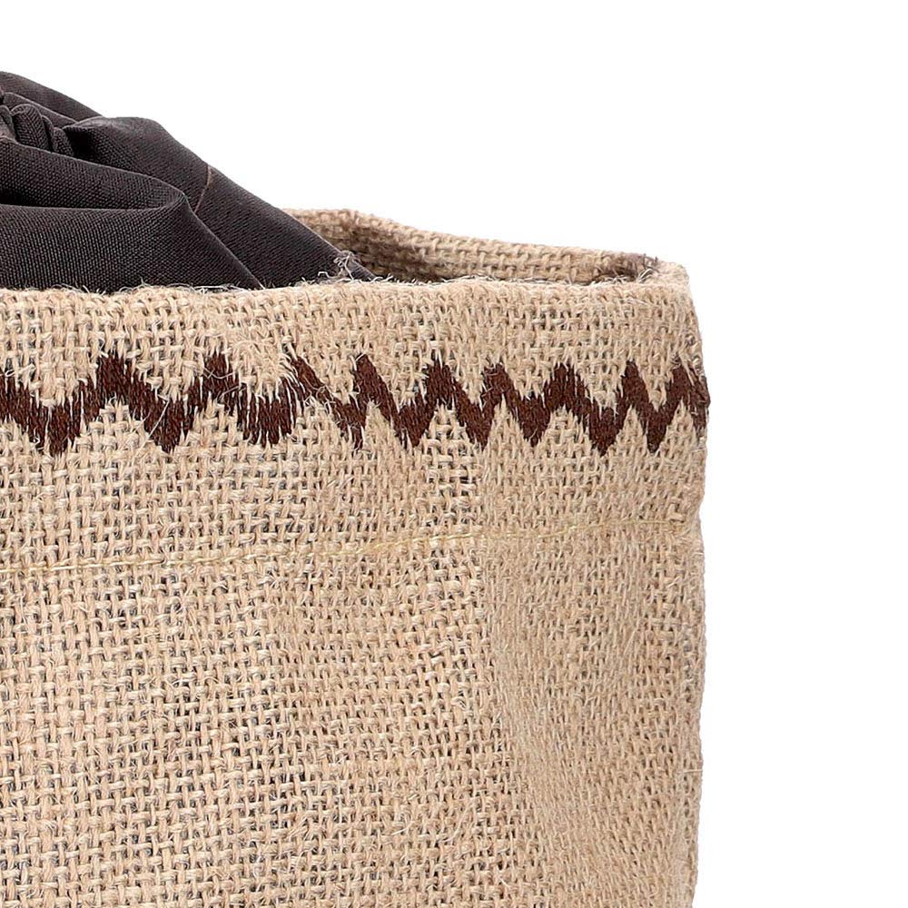 Natural Elements KitchenCraft Potato Bag with Blackout Lining  Hessian  Brown  24 x 24cm