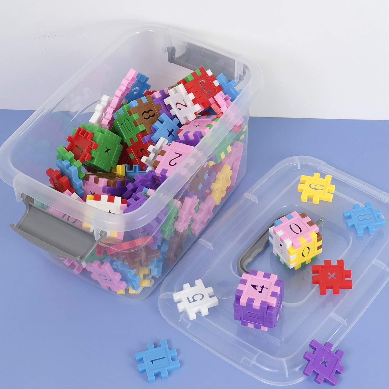 Joyeen Small Plastic Storage Totes, Clear Storage Boxes Set Of 6