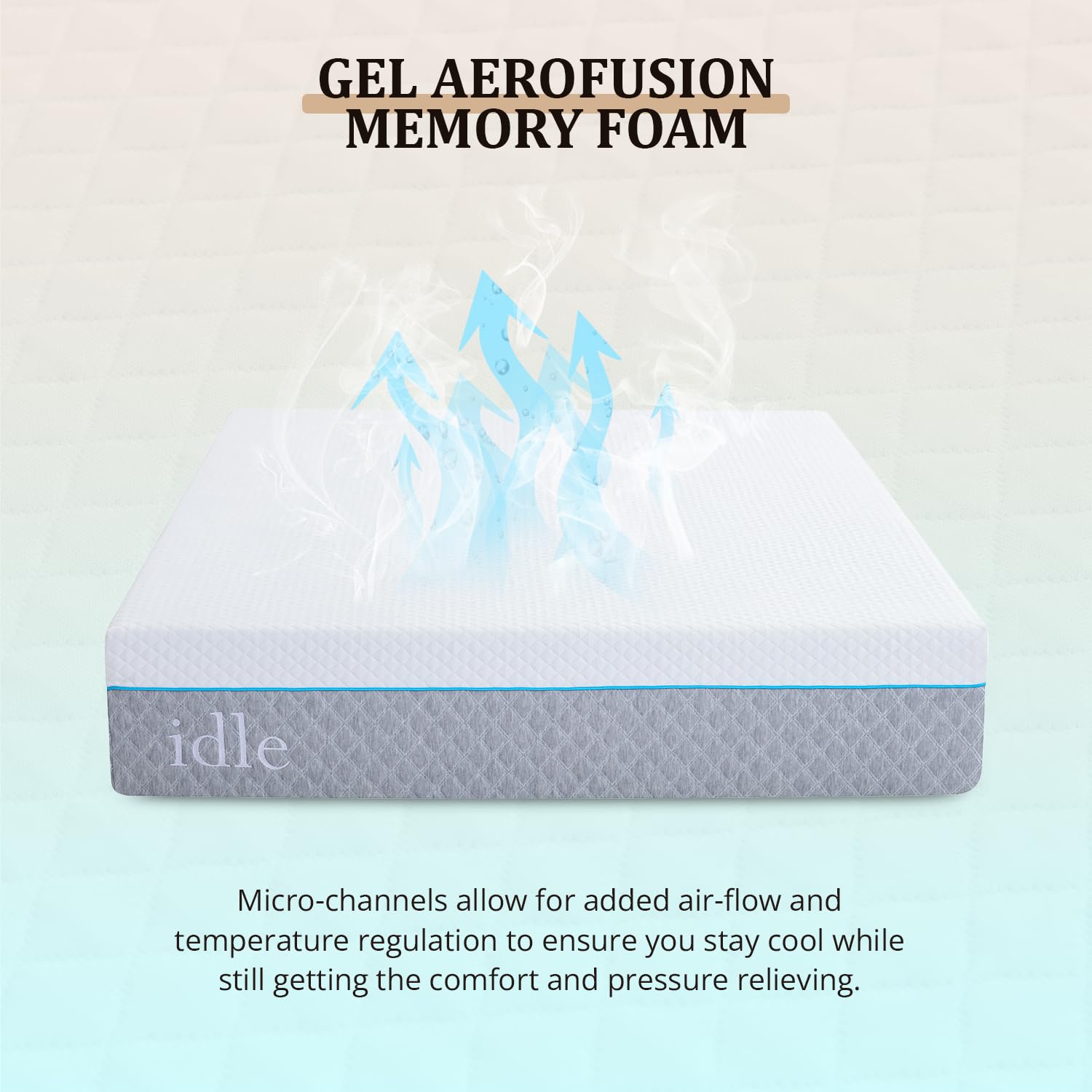 Egohome Full Mattress 12 Inch Cooling Gel Memory Foam, Fiberglass Free, Mattress Bed In A Box For Back Pain Relief, Medium Firm,