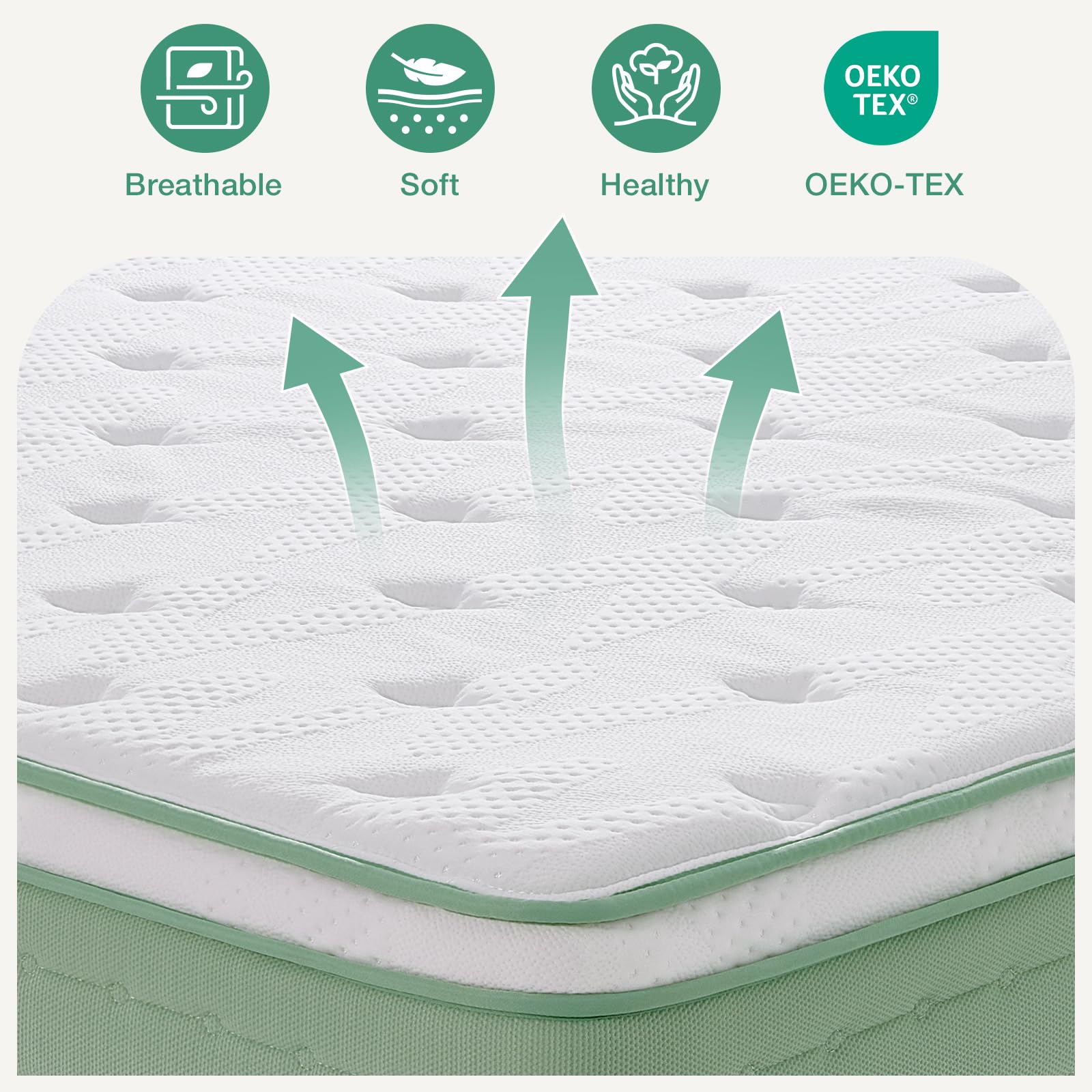 Novilla Twin Mattress, 10 Inch Hybrid Mattress In A Box, Gel Inflation Memory Foam With Pocket Coils Innerspring For A Cozy Nigh