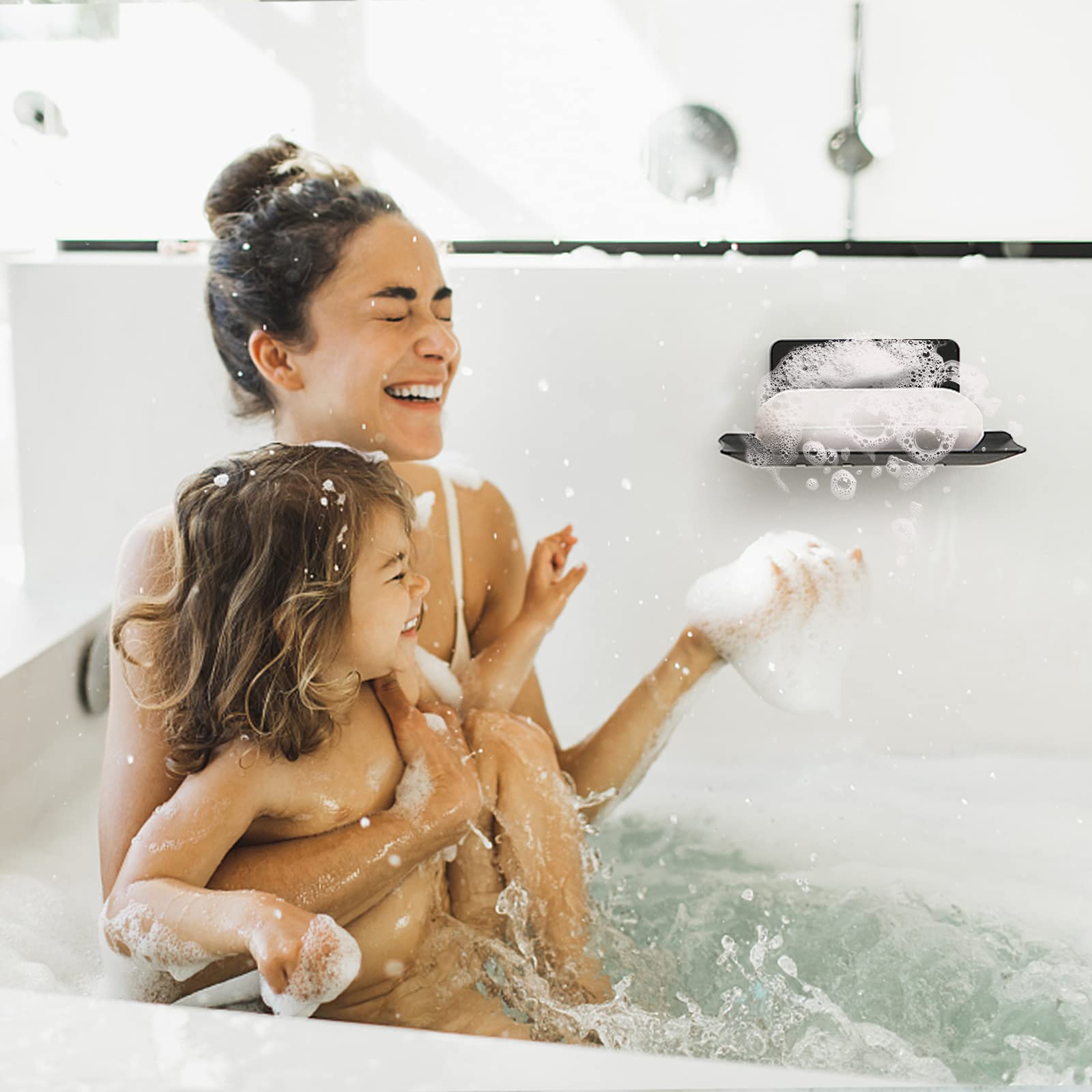 Yuzp Soap Holder For Shower,Stainless Steel Soap Dish,Simple Bar Soap Tray,Wall Mounted Soap Stand With 3M Adhesive Back,Rustpro