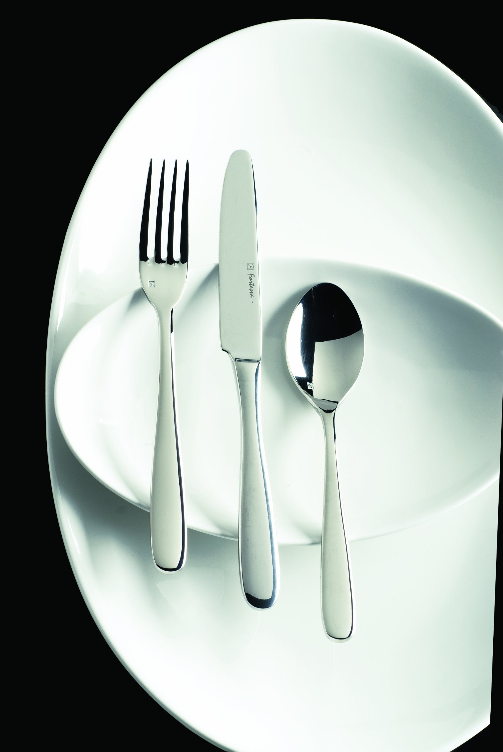 Fortessa Grand City 18/10 Stainless Steel Flatware, 5 Piece Place Setting, Service For 1 , Silver -